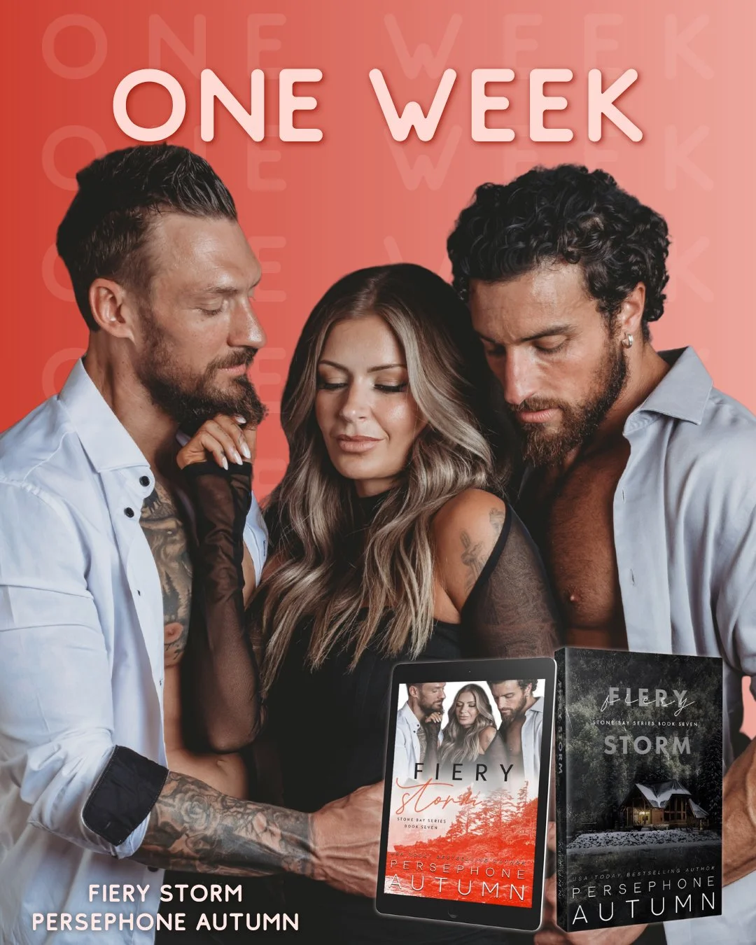 🔥 ONE MORE WEEK 🔥

Are you ready?
Do you have your reading snacks and DND sign?
How about a supply of your favorite beverage?

Preorder now &amp; prepare to binge!
👉🏻 https://books2read.com/FieryStorm

❤️&zwj;🔥 MMF
❤️&zwj;🔥 Forbidden / Ta boo
❤