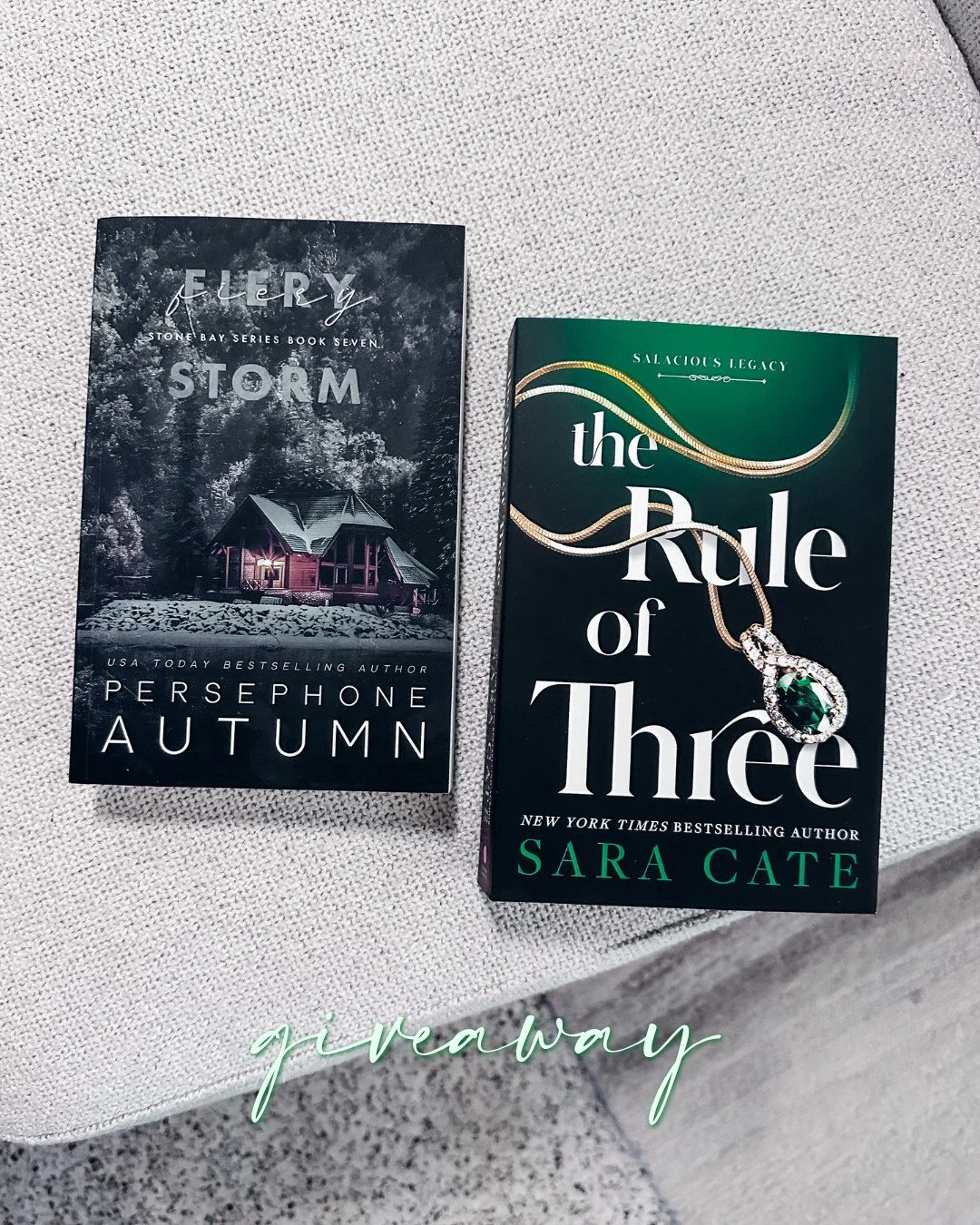 💚🖤 Throuple Romance Schmiveaway 🖤💚

I have an extra copy of The Rule of Three (couldn't resist getting all the dust jackets) by the incredible @saracatebooks 🥰 and I'd love to gift it and the Fiery Storm alt paperback to one of you!

What you ne