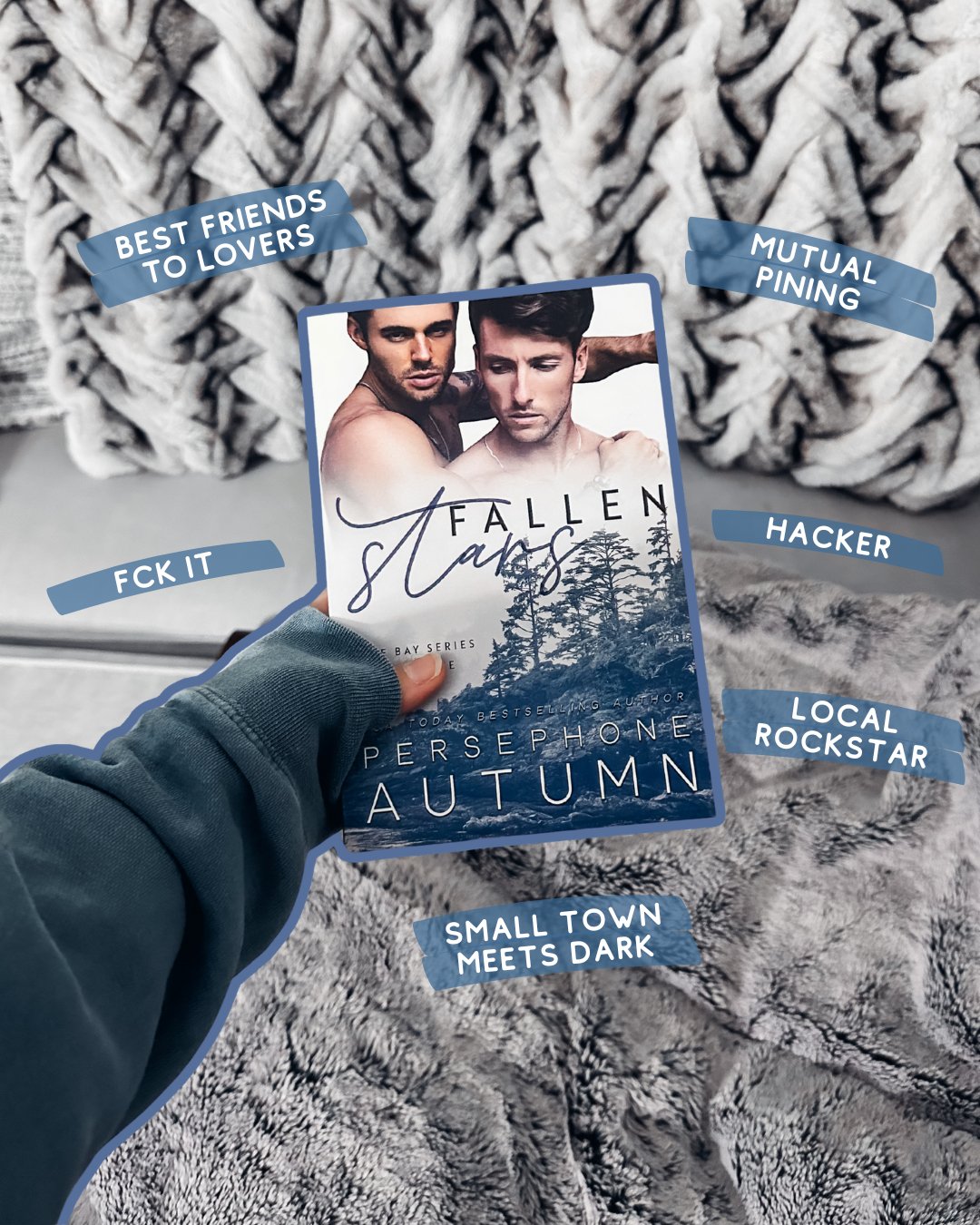 The way he's looking at me... it's like he's reached inside my chest and wrapped his fist around my heart with the promise to never let go.

Fallen Stars is available to read in KU, libraries, ebook &amp; print. You can also get signed paperbacks in 