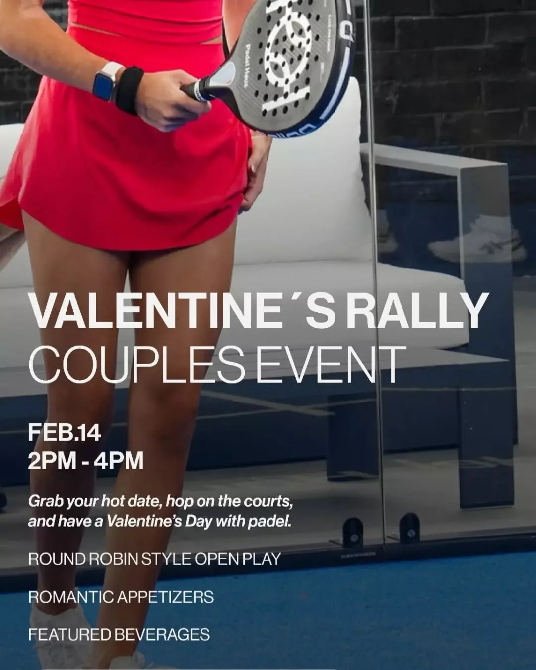 Love is in the rally. ❤️
Join @padelhaus this Valentine&rsquo;s Day for a couples padel event with round-robin open play, romantic bites, and featured beverages.
Grab your partner and meet us on the court.