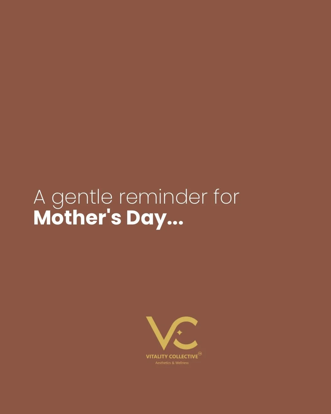 A gentle reminder this Mother&rsquo;s Day&hellip;
skip the last-minute flowers and give mama something she&rsquo;ll actually use 🤍

At Vitality Collective, our Mother&rsquo;s Day specials are valid through May 31st because we know moms are on everyo