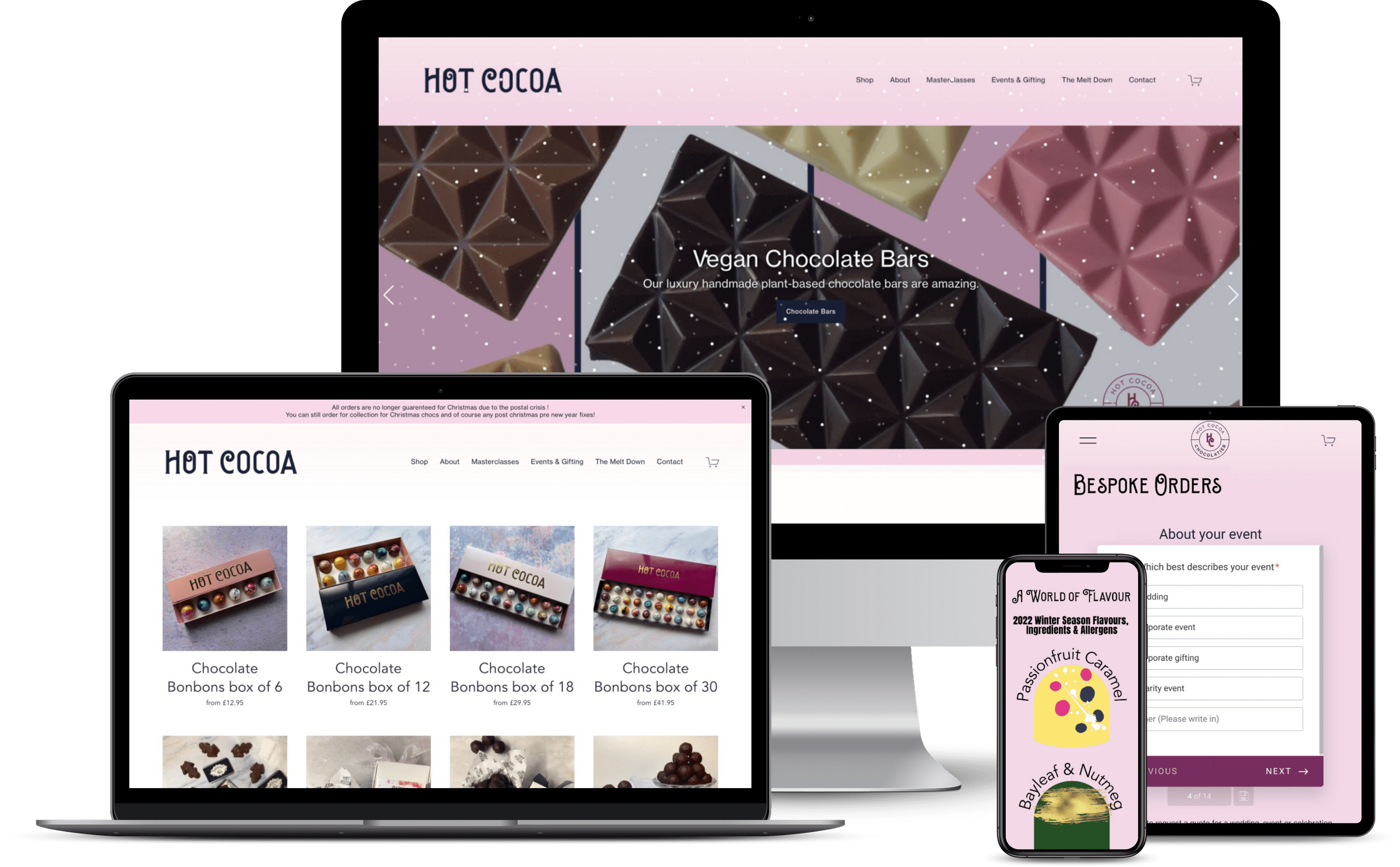 Hot Cocoa Website Development by Lithium Design Cheshire