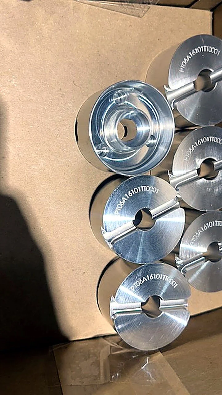 Turned aluminum production parts