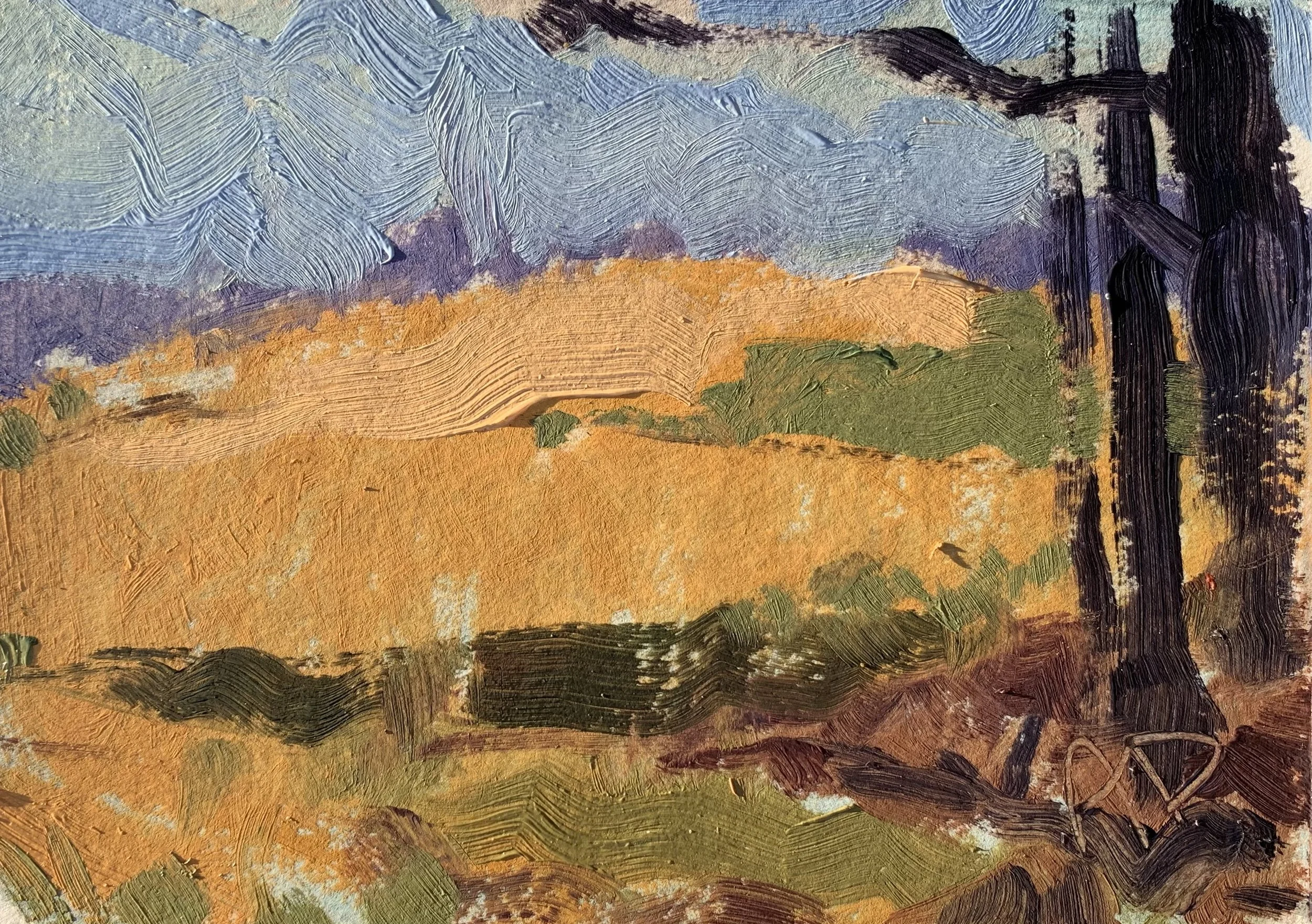 Dorthea Dix Park -
Oil on paper - 
2024
