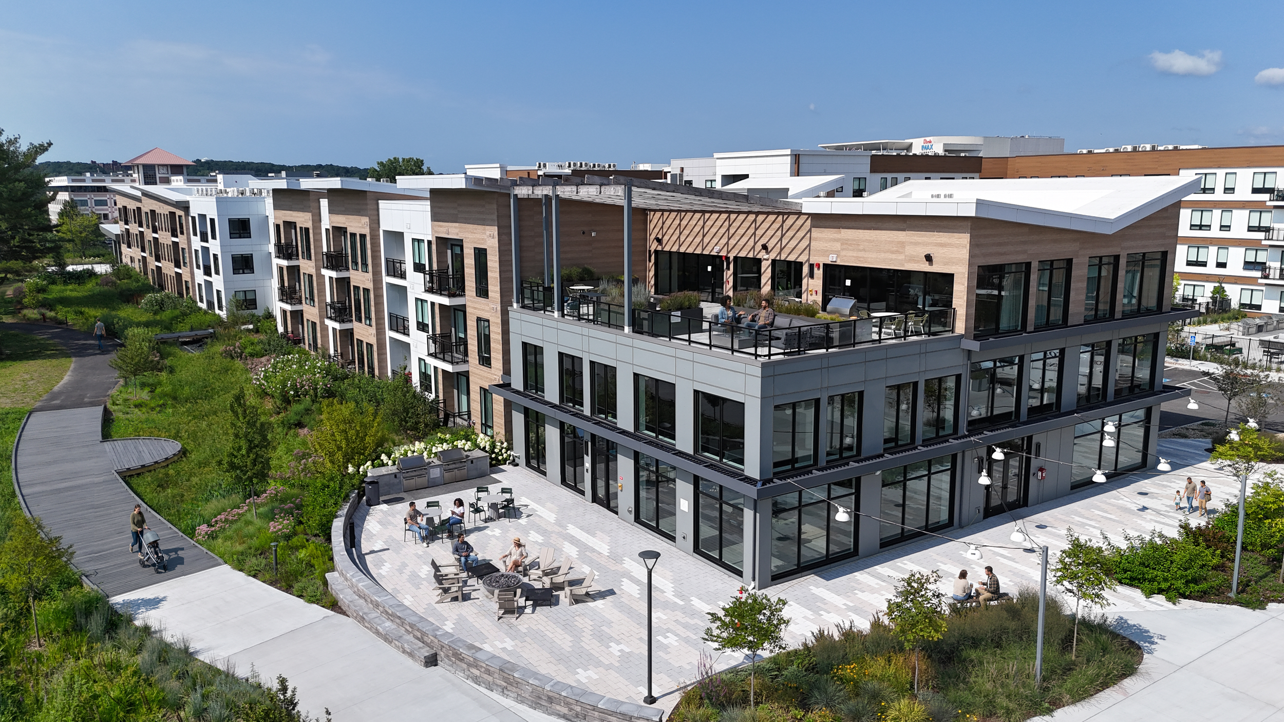 The Basin Corner with Patio, Roof Deck, Boardwalk, Rain Gardens