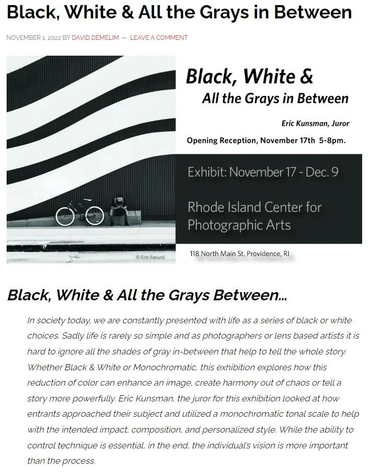 Group Exhibition - Rhode Island Center for Photographic Arts