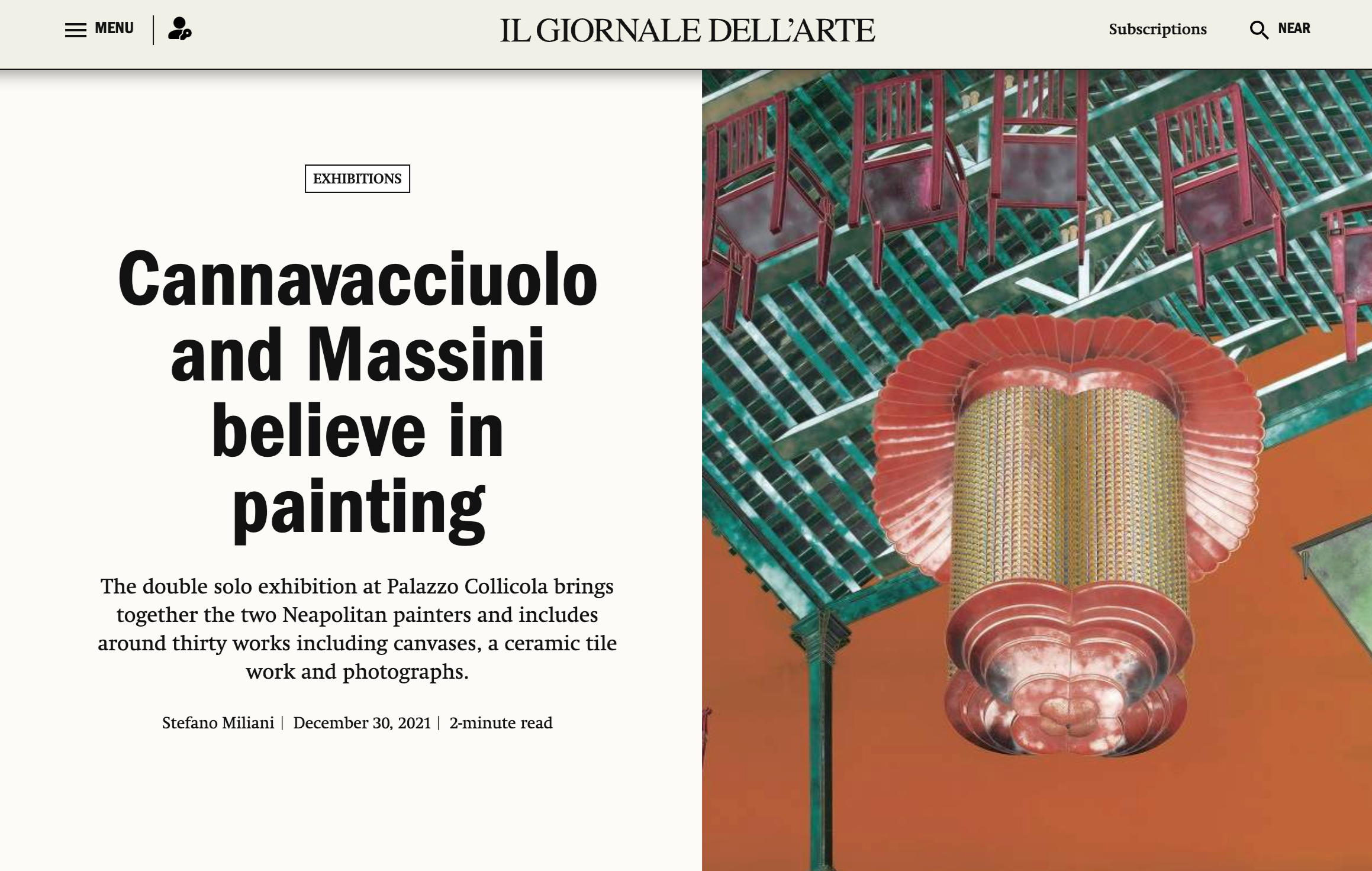 Cannavacciuolo and Massini believe in painting