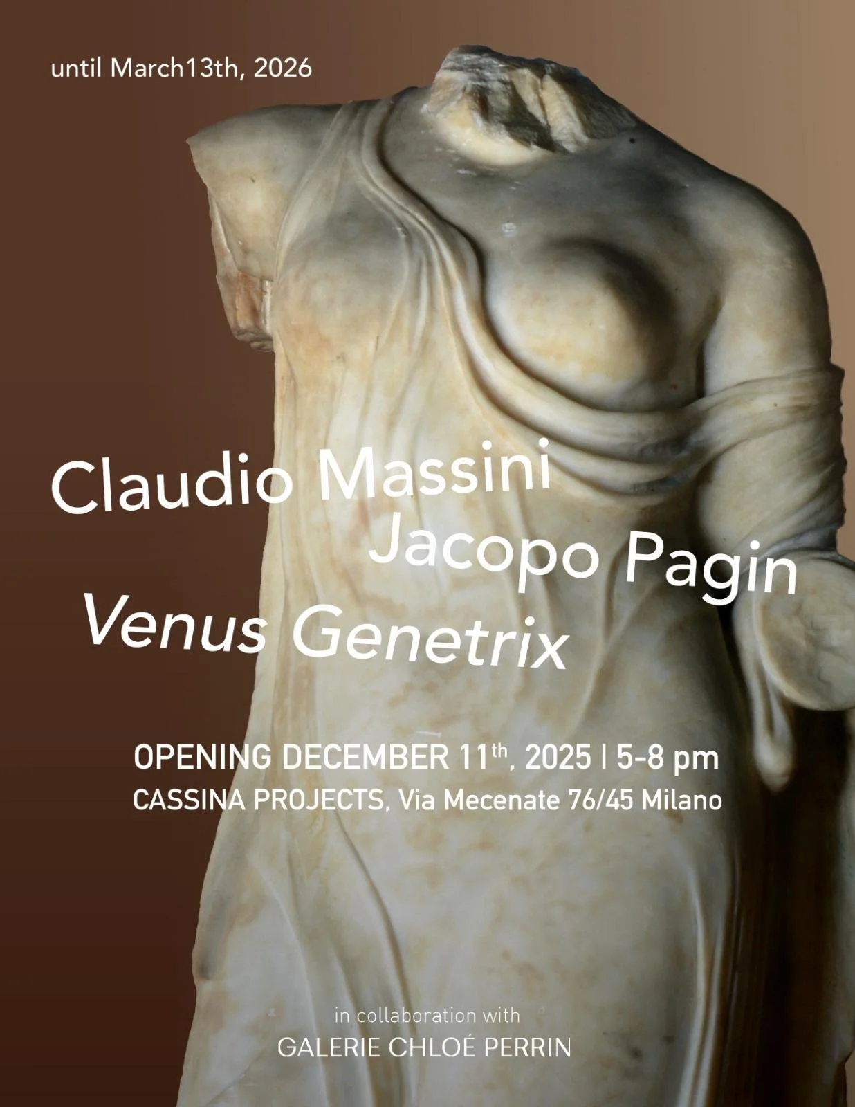 Claudio Massini x Jacopo Pagin - Venus Genetrix
