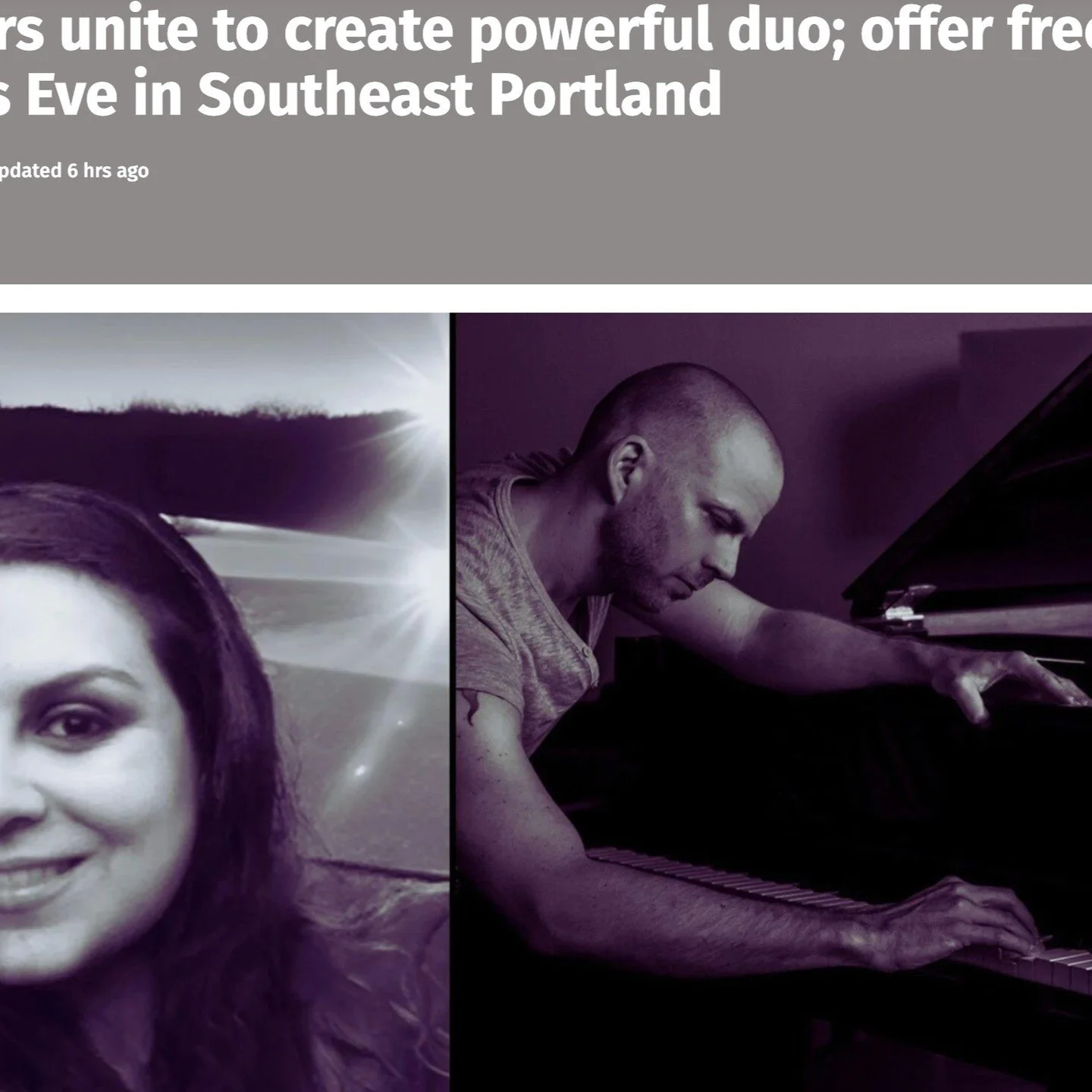 Our own Kit Taylor, who handles our technology and social media presence, was recognized on the front page of the Portland Tribune this week along with vocalist extraordinaire Amber Jan&eacute; Schroeder for their recent &amp; upcoming collaborations