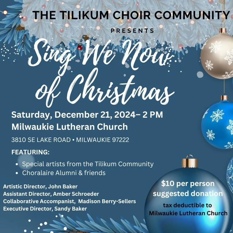 Join celebrated conductor John Baker and the Tilikum Community Chorus for a night of beautiful music!