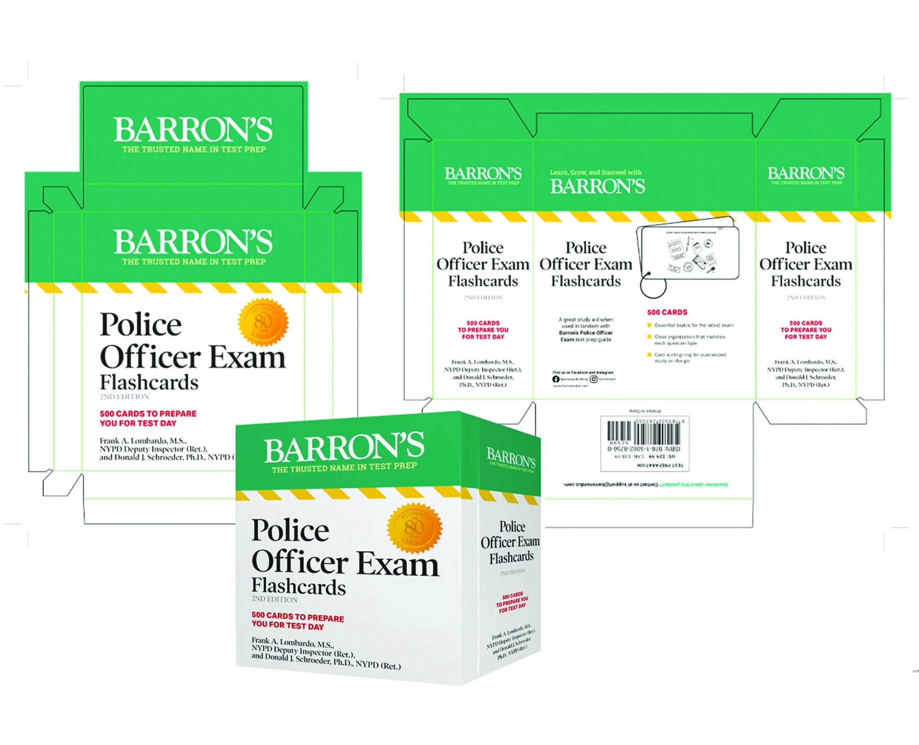 Flashcard Box Design - Dielines shown