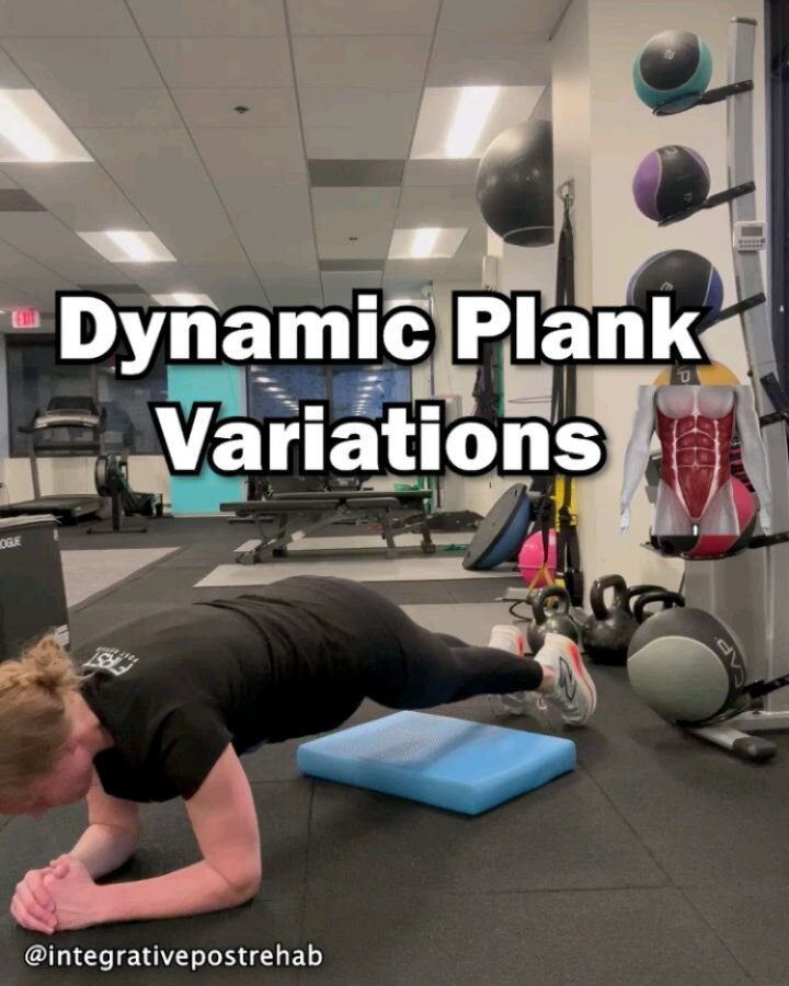 Planks are great, but holding is boring 😴
Challenge yourself by adding dynamic movements to keep things exciting!

Dynamic movements are small motions added to an isometric hold. The motion forces the body to fully engage and increases the work thro