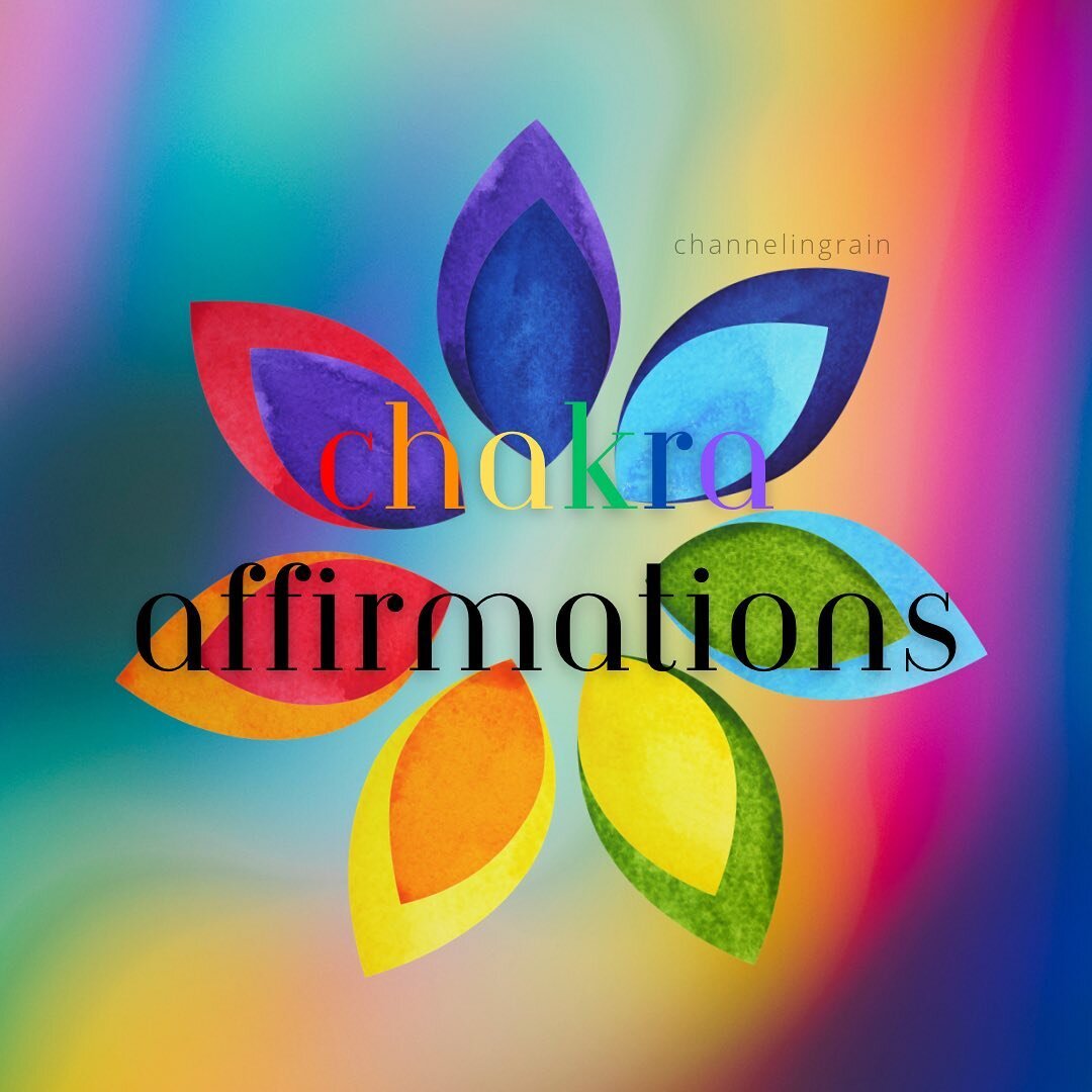 chakra affirmations🌈✨💞 which one&rsquo;s your favorite??🌟🦋
 
this week&rsquo;s episode we go over some positively charged words to balance our chakra systems so we can live in ease
 
you can listen to the full episode of 1111 𝔠𝔥𝔞𝔨𝔯𝔞 𝔞𝔣𝔣?