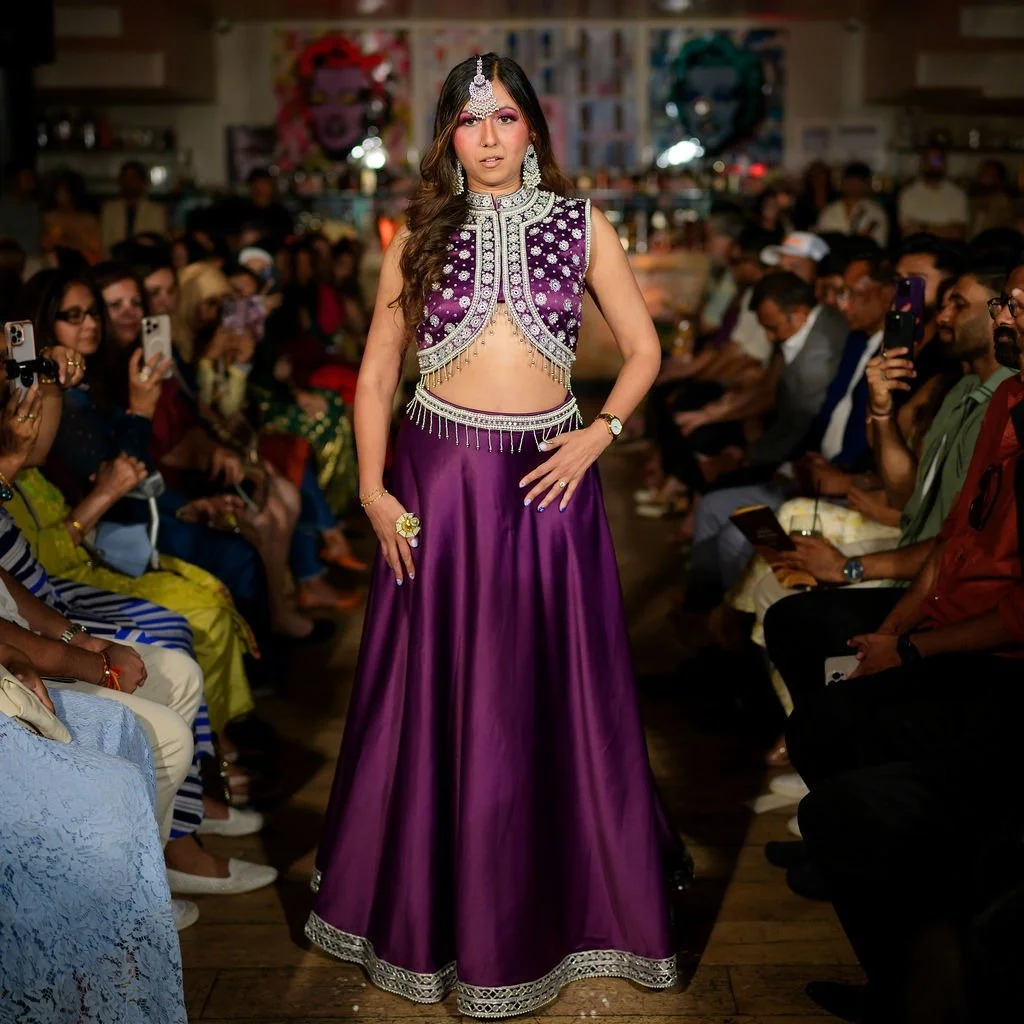 Imperial. Fearless. Unapologetically regal. 👑✨
Jamuni Tej is where royal purple meets modern couture — a harmony of hand-done embroidery, mirror-rich detailing, and bold design that owns every spotlight.
Crafted for the woman who walks with po