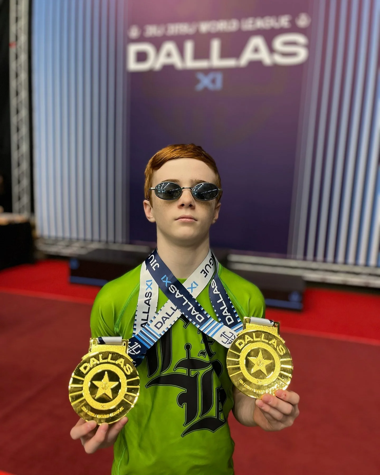 Congratulations to Alex on his fantastic performance at @jjworldleague Dallas! 🥇🥇🌊

Alex won double gold, with three of his five matches ending in submission. With zero points being score on him in any his matches, he showed a very complete, compo