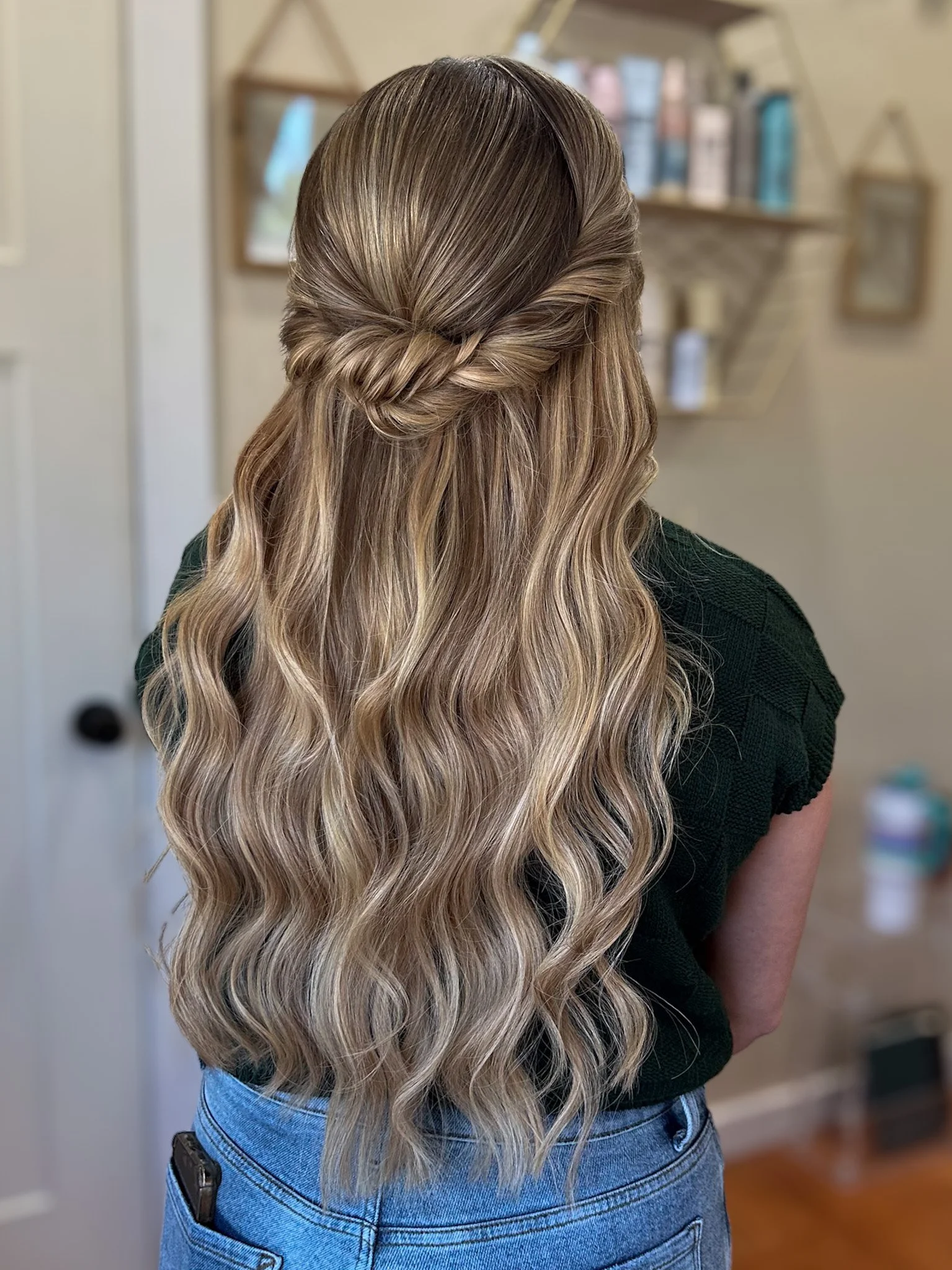 Half-Up Style (After Extensions)