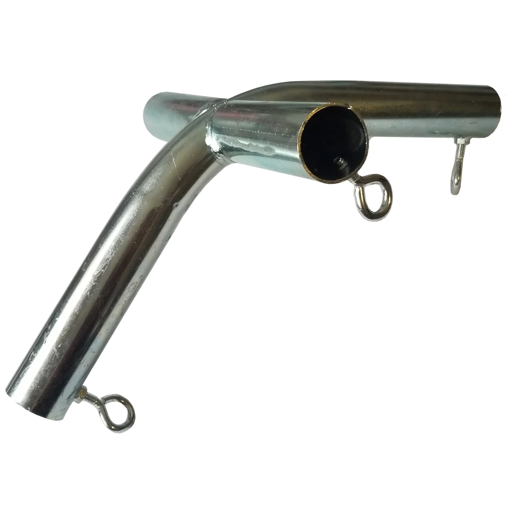 Galvanized 3-Way Flat Corner Fitting For 3/4" Pipe - Heavy Duty Canopy, Carport, Patio Awning Bracket