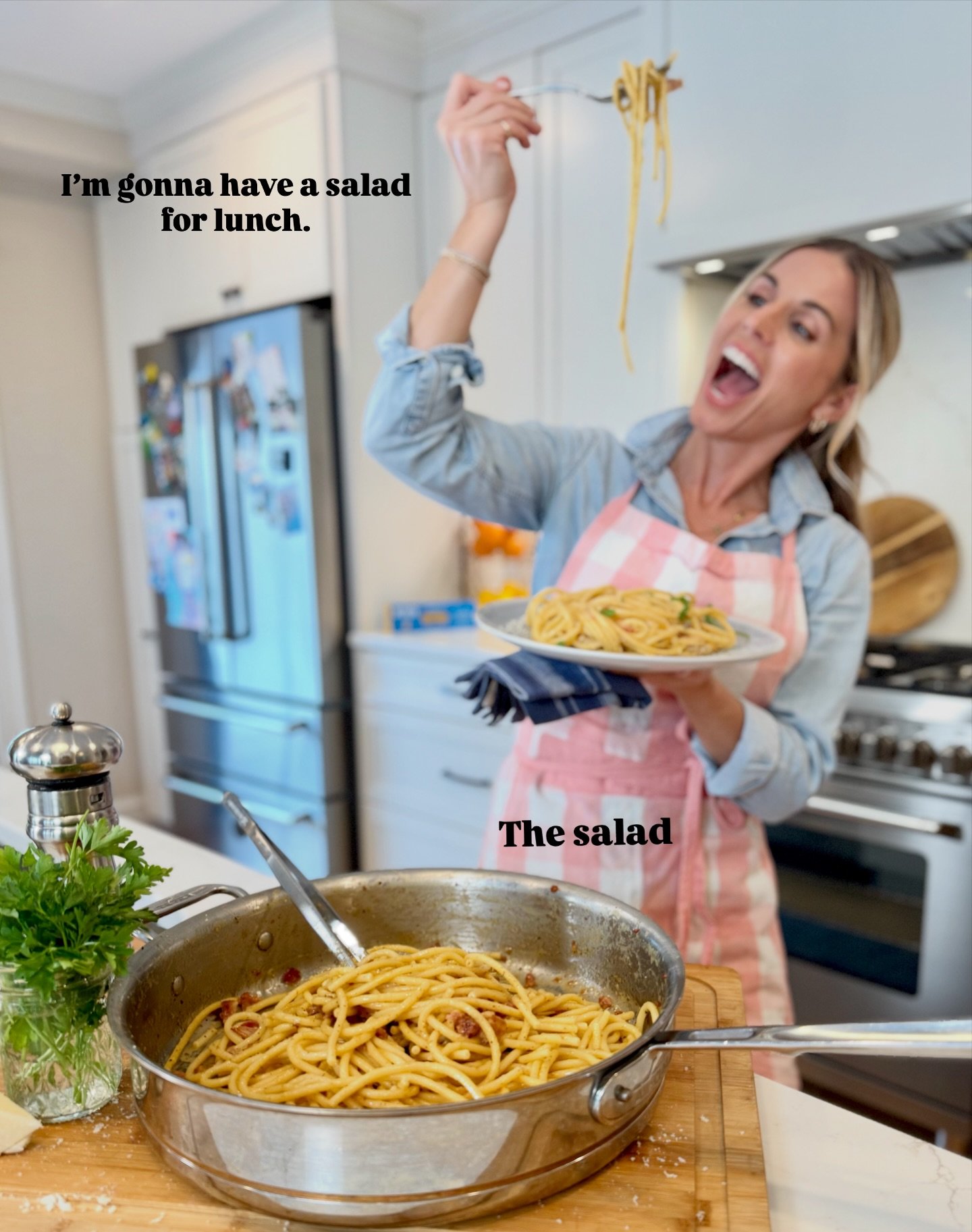 My 10 Minute Spaghetti Carbonara hits every time! 🥓
.
📺New episode of Oh $#!% What&rsquo;s for Dinner? Is available now! Link in bio!