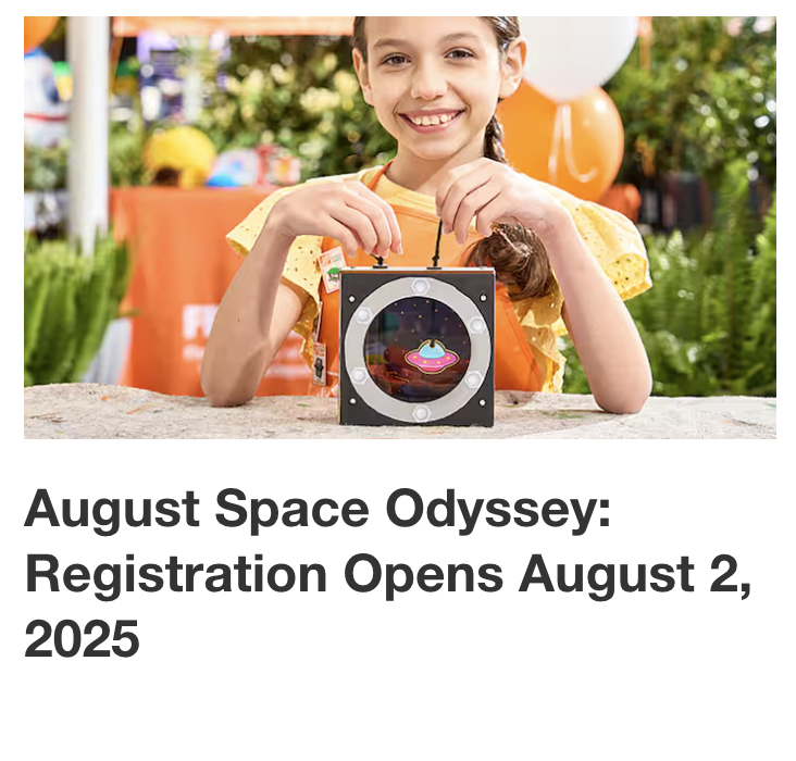 Home Depot Kids Workshop (Free) August