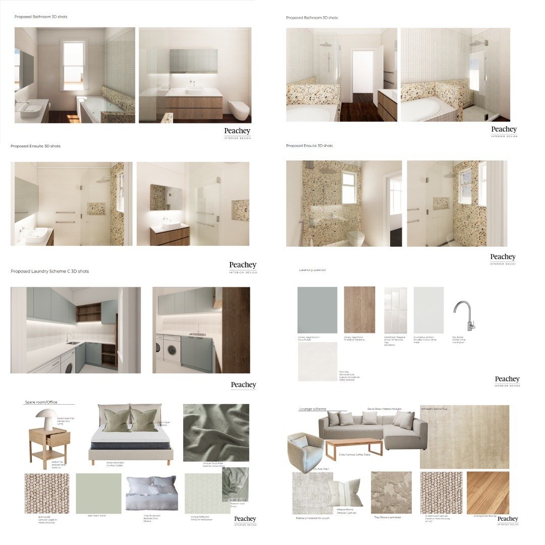 Here is an example of a recently delivered concept design to give you an idea of what to expect when you work with a professional interior design studio. 

The brief for this project includes renovating the existing family bathroom and ensuite, along