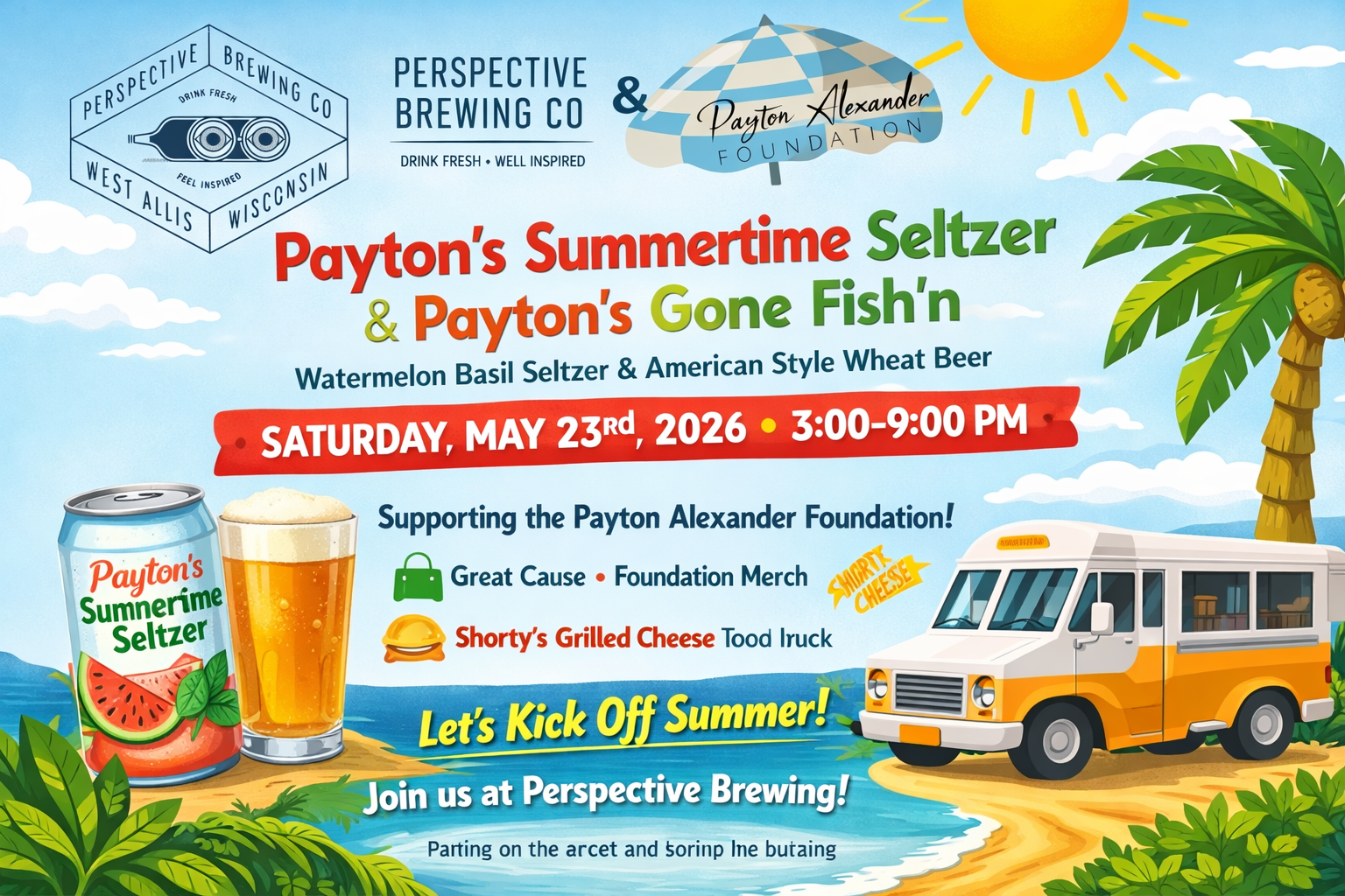Payton's Summertime Seltzer &amp; Gone Fish’n - Perspective Brewing 