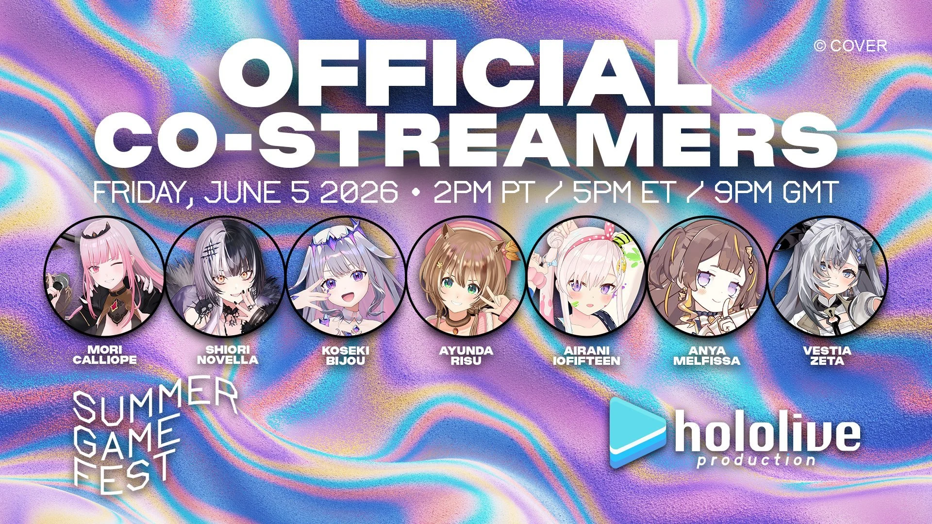 hololive EN and ID Members to Officially Co-Stream the Summer Game Fest