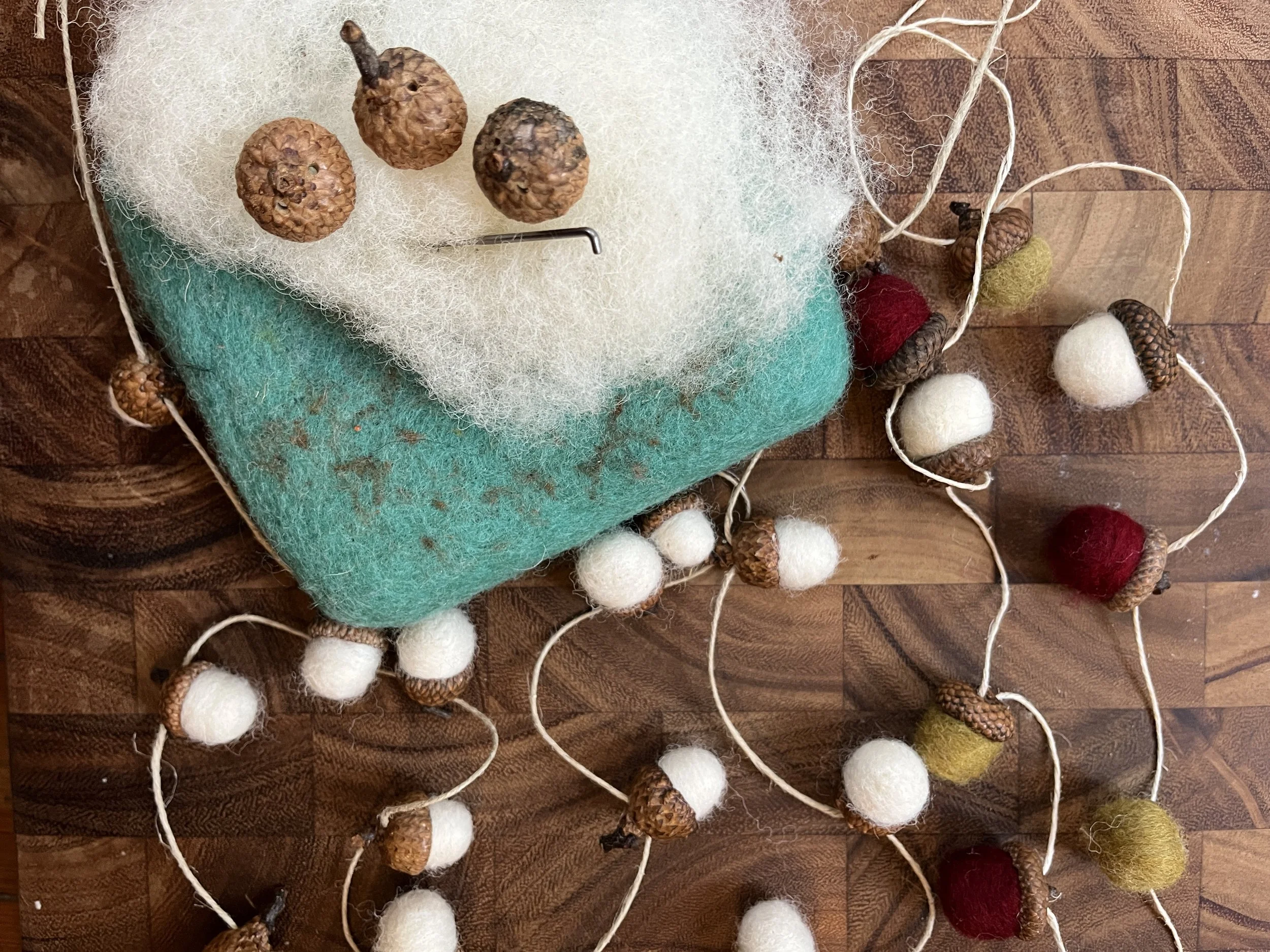 Acorn Garland Felting Workshop