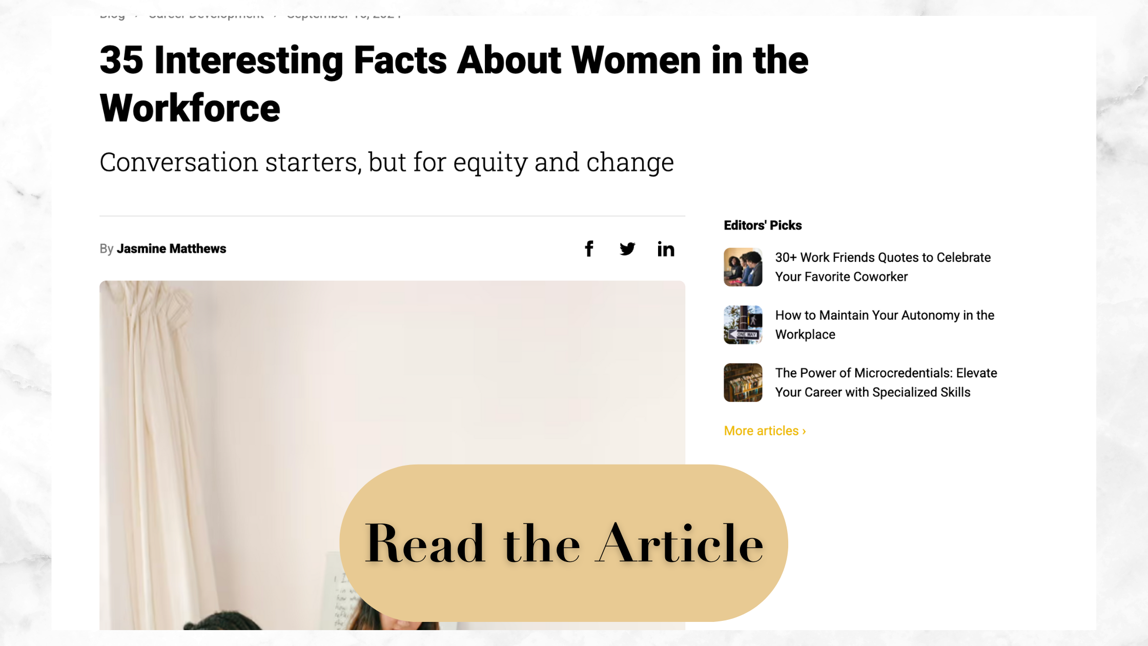 Featured on InHerSight.com