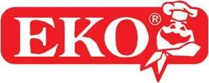 EKO logo with chef illustration in red and white