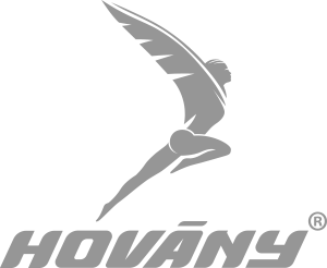 Hovány logo with stylized winged figure