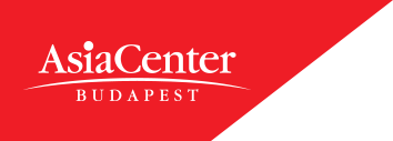 AsiaCenter Budapest logo on a red background