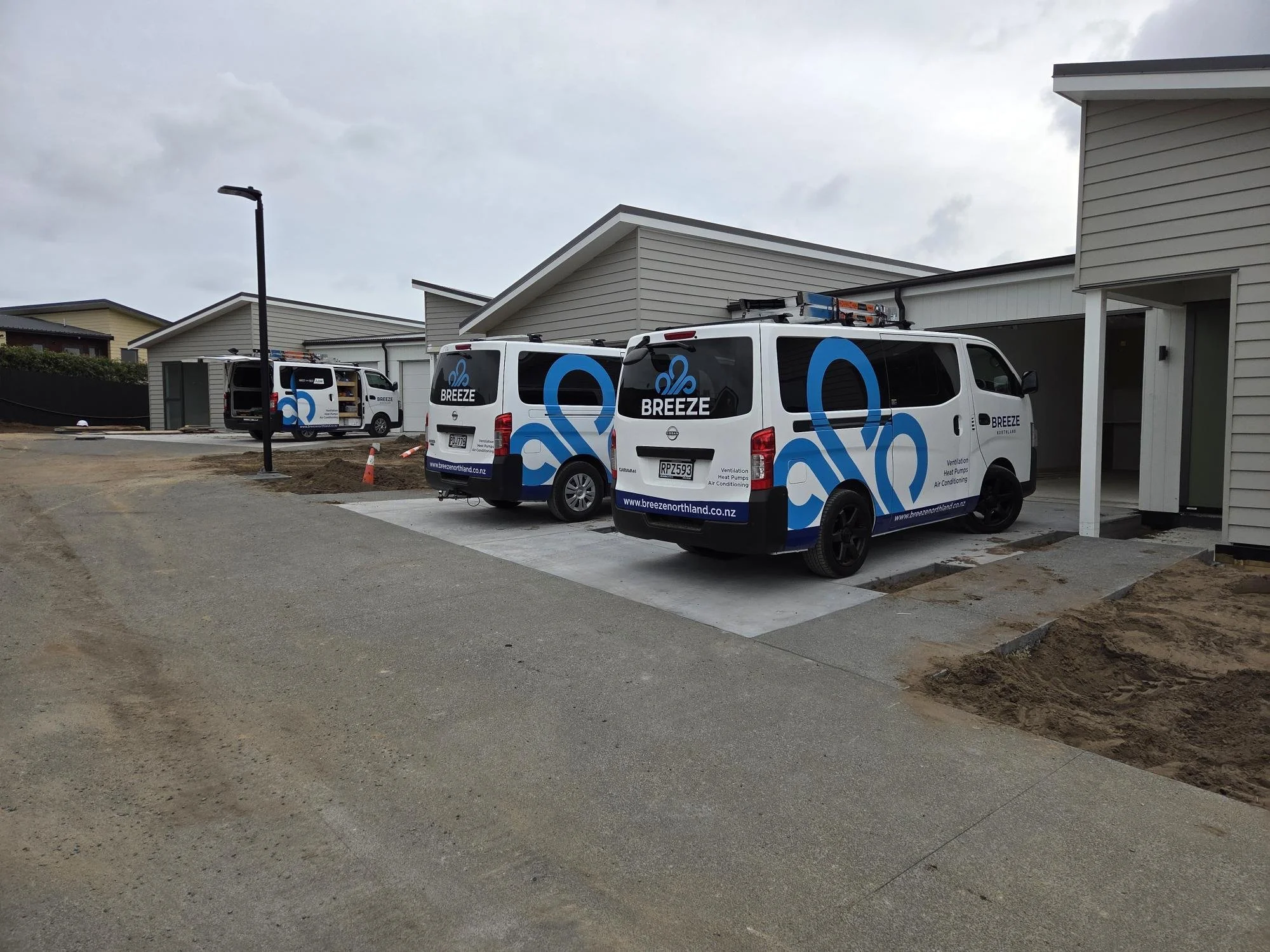 Breeze Northland HVAC installation at a Northland housing development