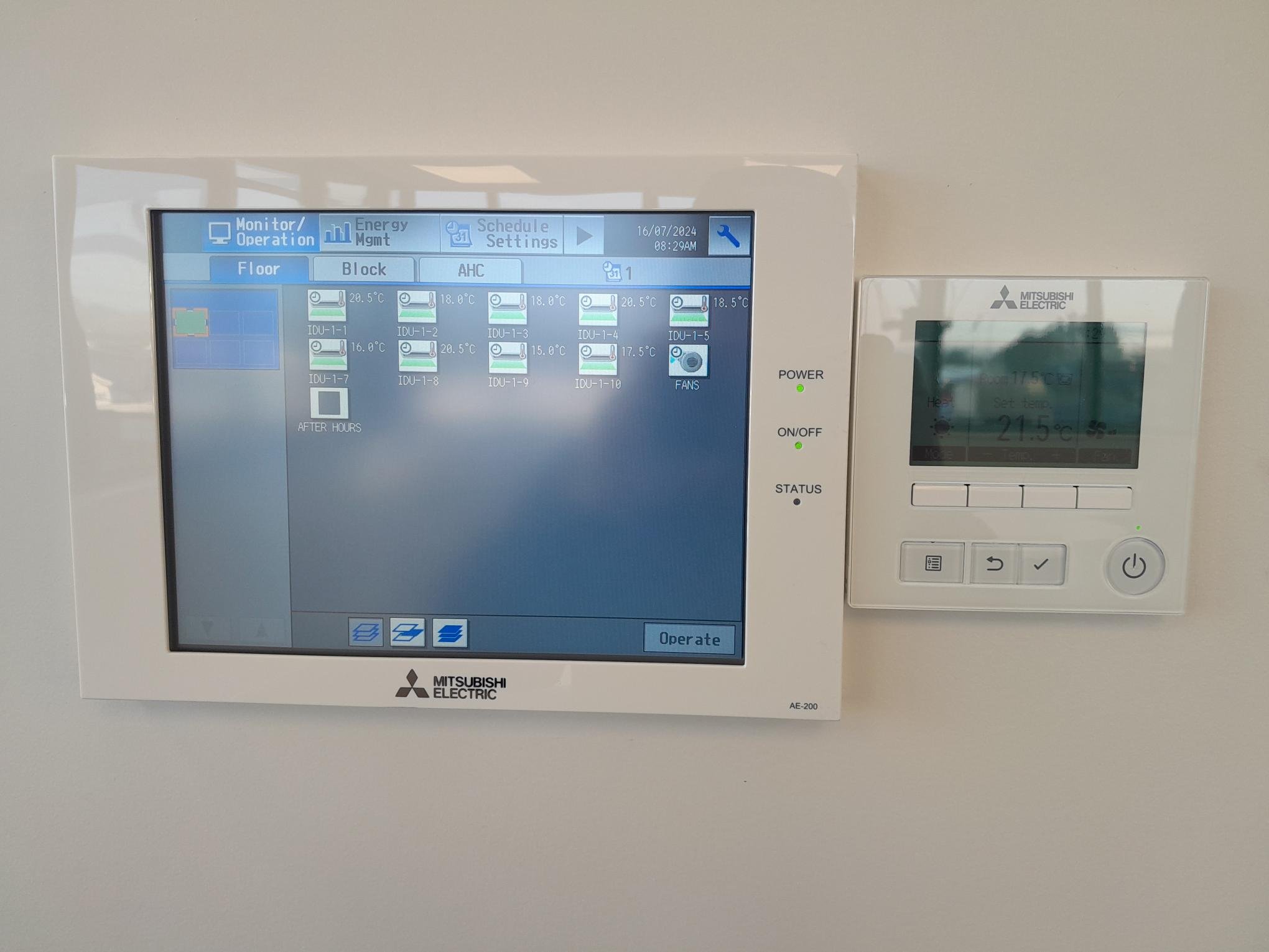 Mitsubishi Electric central HVAC controller for commercial building management