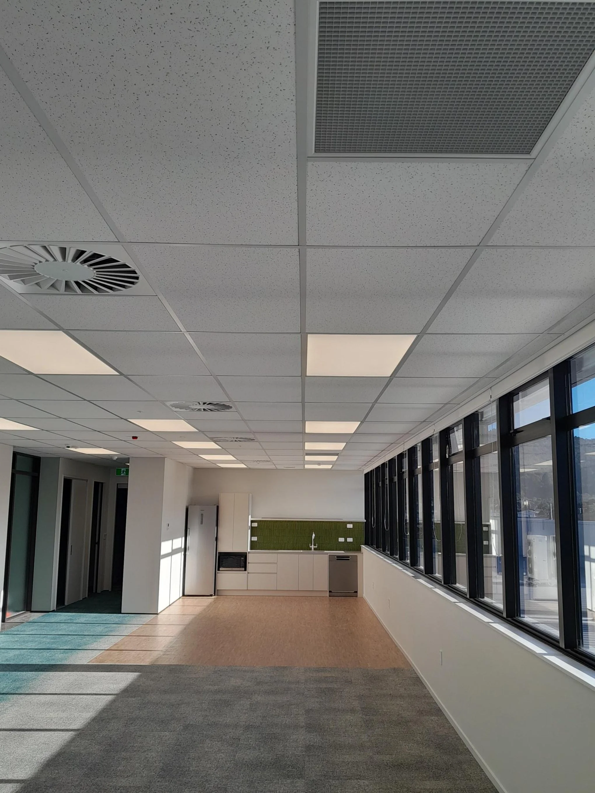 Completed commercial office HVAC fit-out by Breeze Northland
