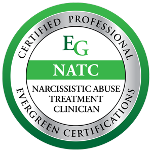 Certified narcissistic abuse treatment clinician badge