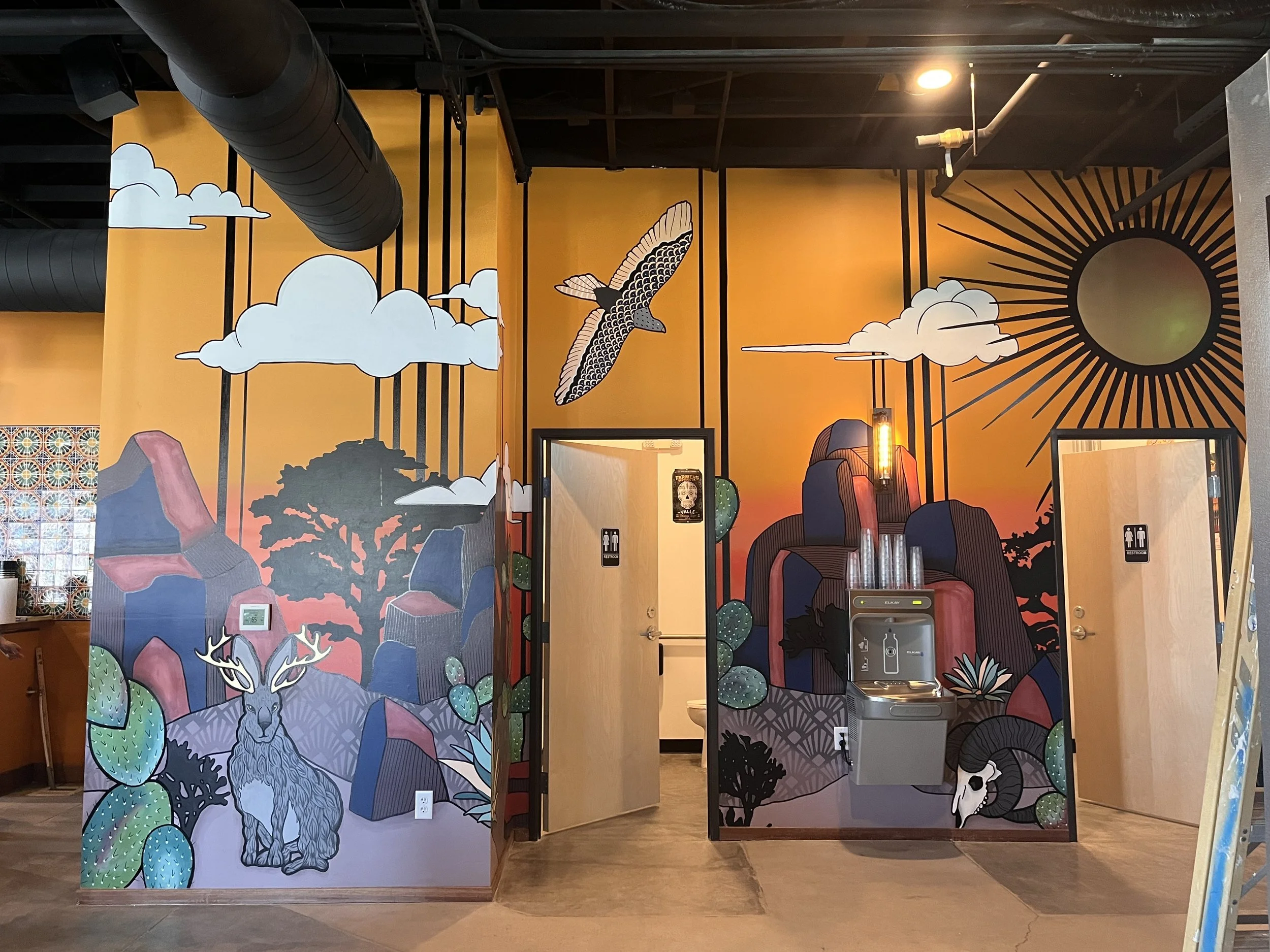 Mural for new Piñon Bottle Co. in South Reno, NV
