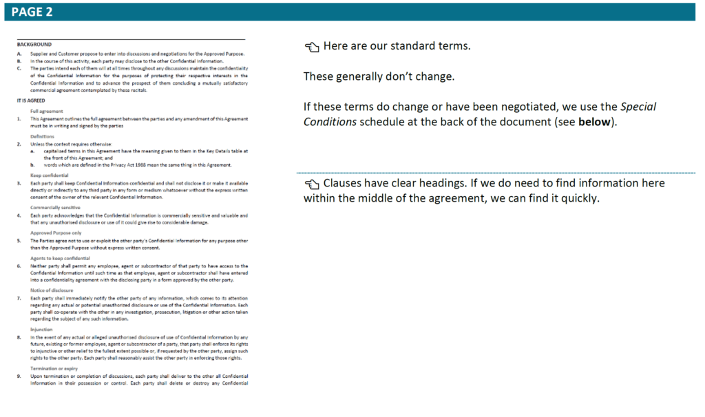 Example of Mutual Confidentiality Agreement Page 2