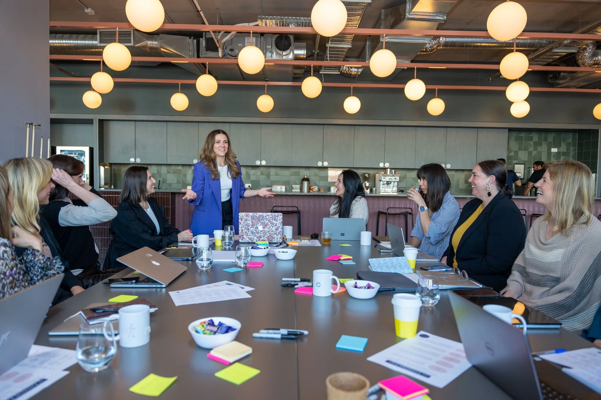 Brainstorm sticky notes on window