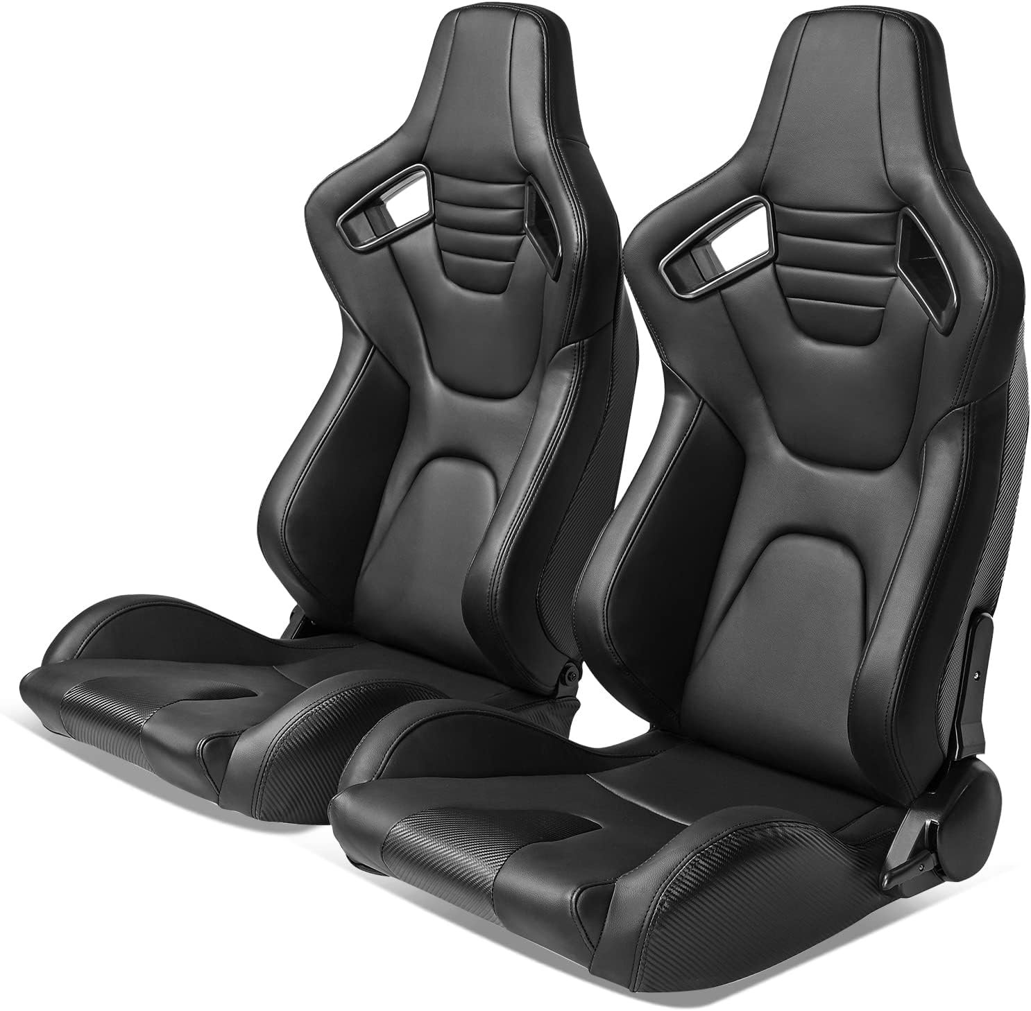 IKON MOTORSPORTS - Black Racing Seat Pair