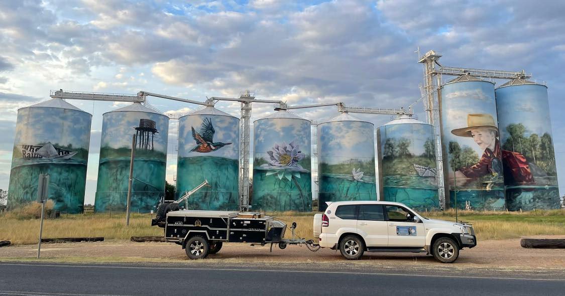Painted Silos in Yelarbon
