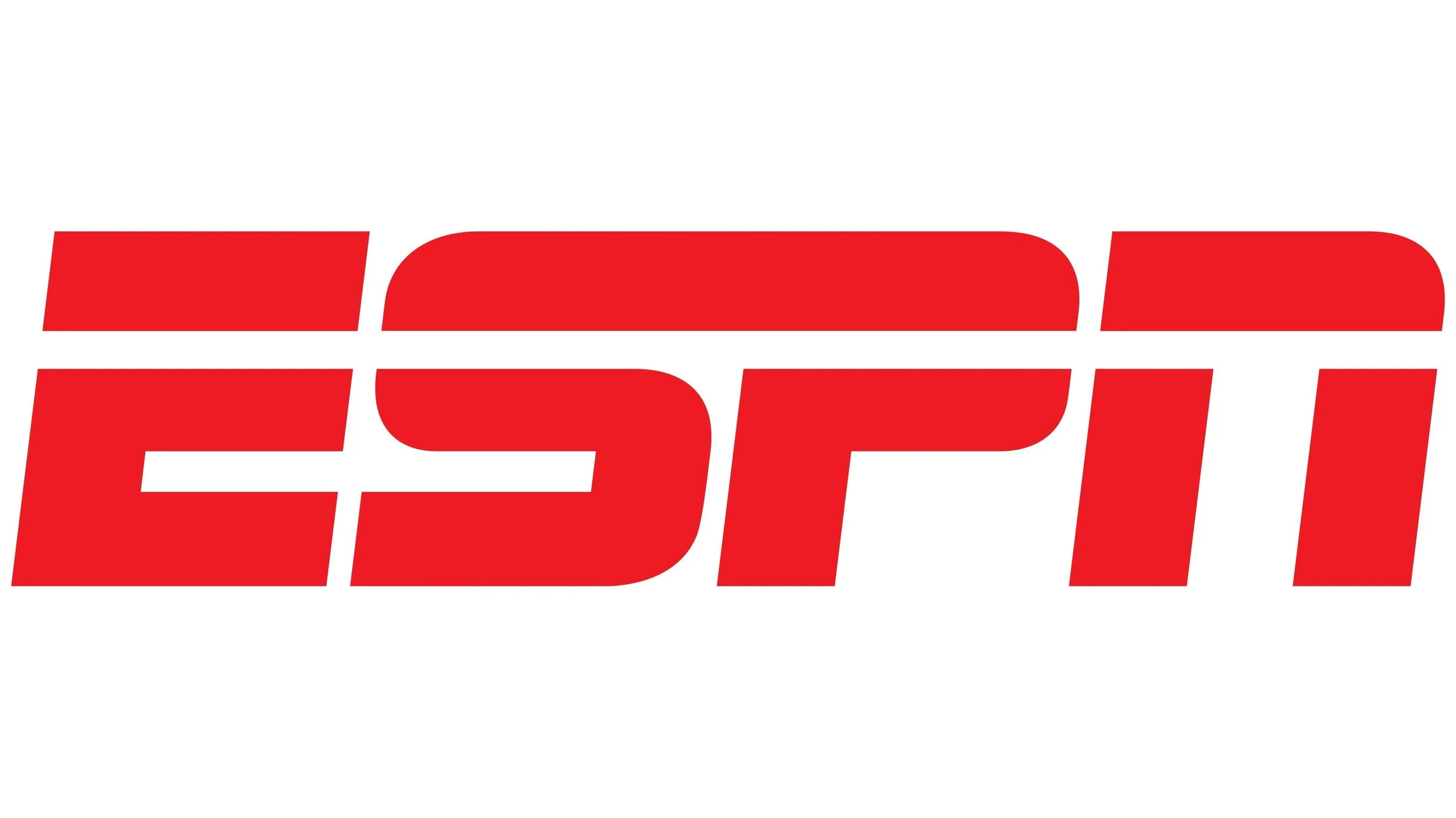 Red and white ESPN logo on a white background.
