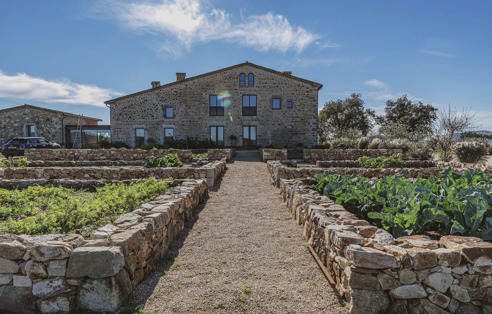 Garden where the food that is served comes from at Camilla Martinez Mares and Alexandra Born's yoga and breathwork retreat in Cataluña, near Barcelona in Spain, 29 April and 3 May 2026.