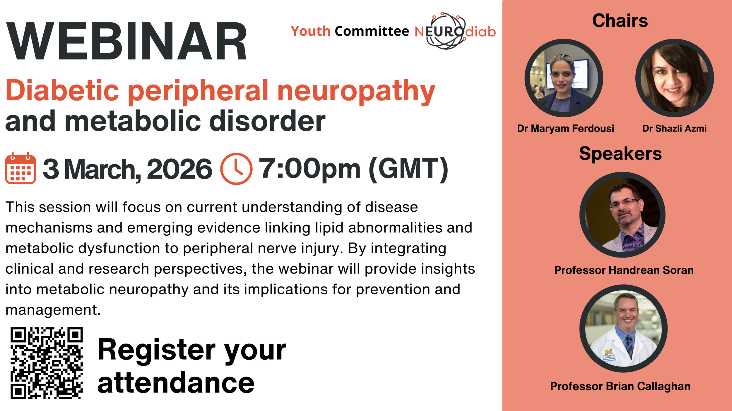 Expert-led webinar to discuss diabetic peripheral neuropathy and metabolic disorder