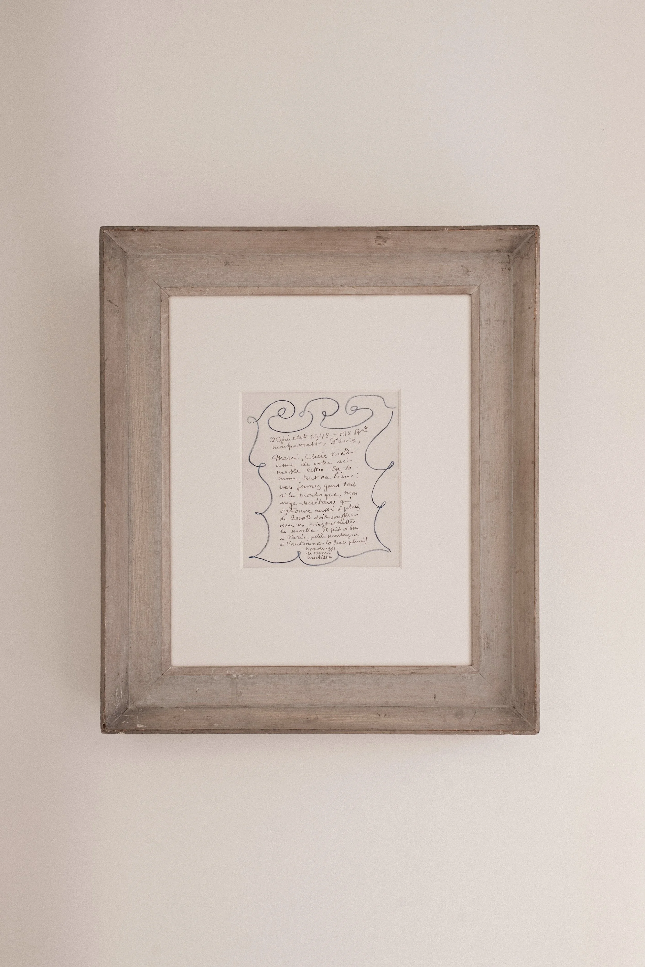 Henri Matisse (1869–1954) Letter with Envelope