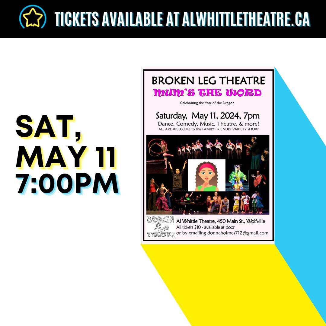 Broken Leg Theatre is a variety show that often features local performance artists, such as @caravantheatre_ns, @dance_conxion, the Ukulele Ladies, @valley_ghost_walks, and more three times a year. Every show is simply amazing!! Don't miss it!

If yo