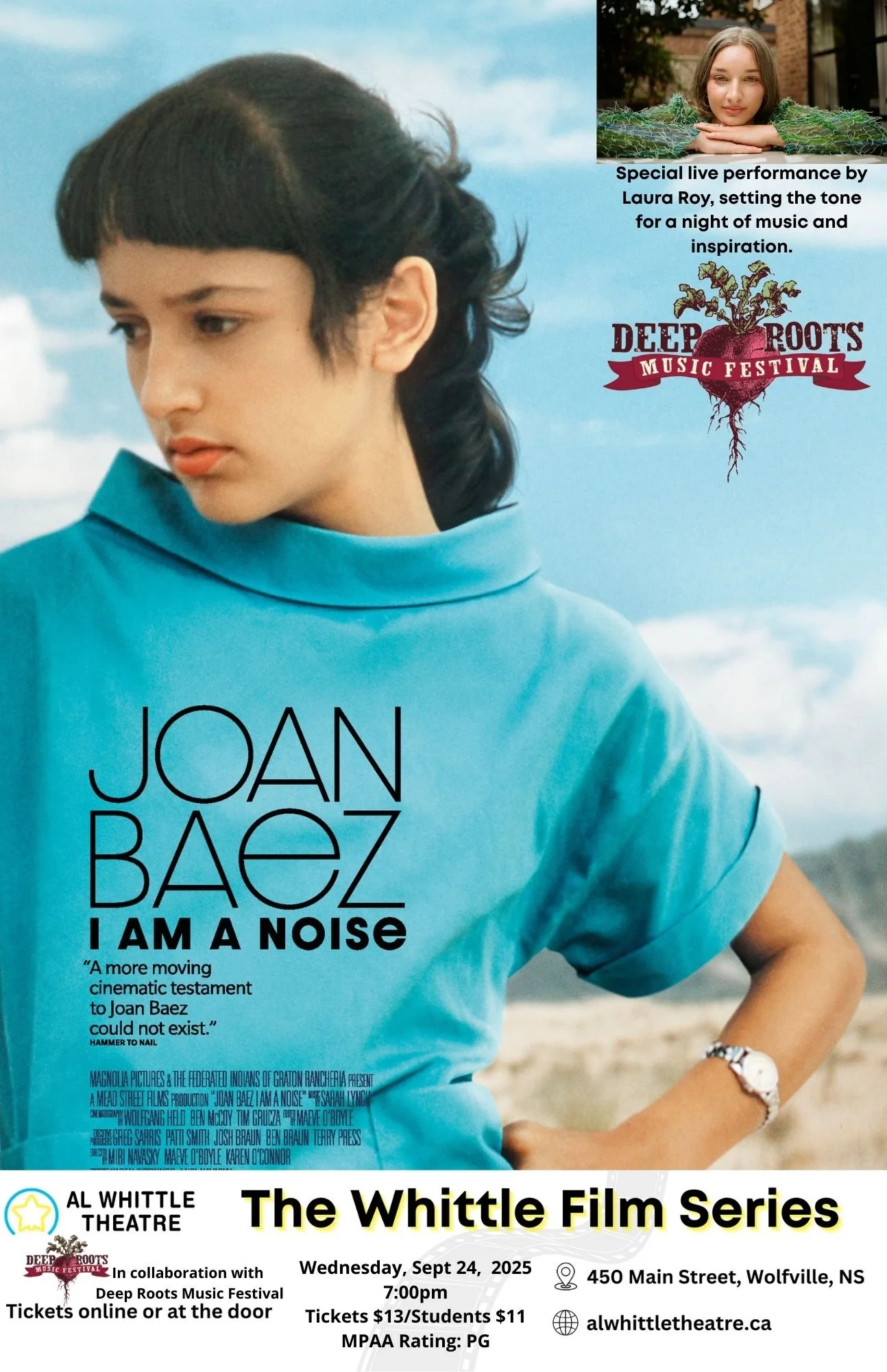 Joan Baez I Am A Noise — 7:00pm