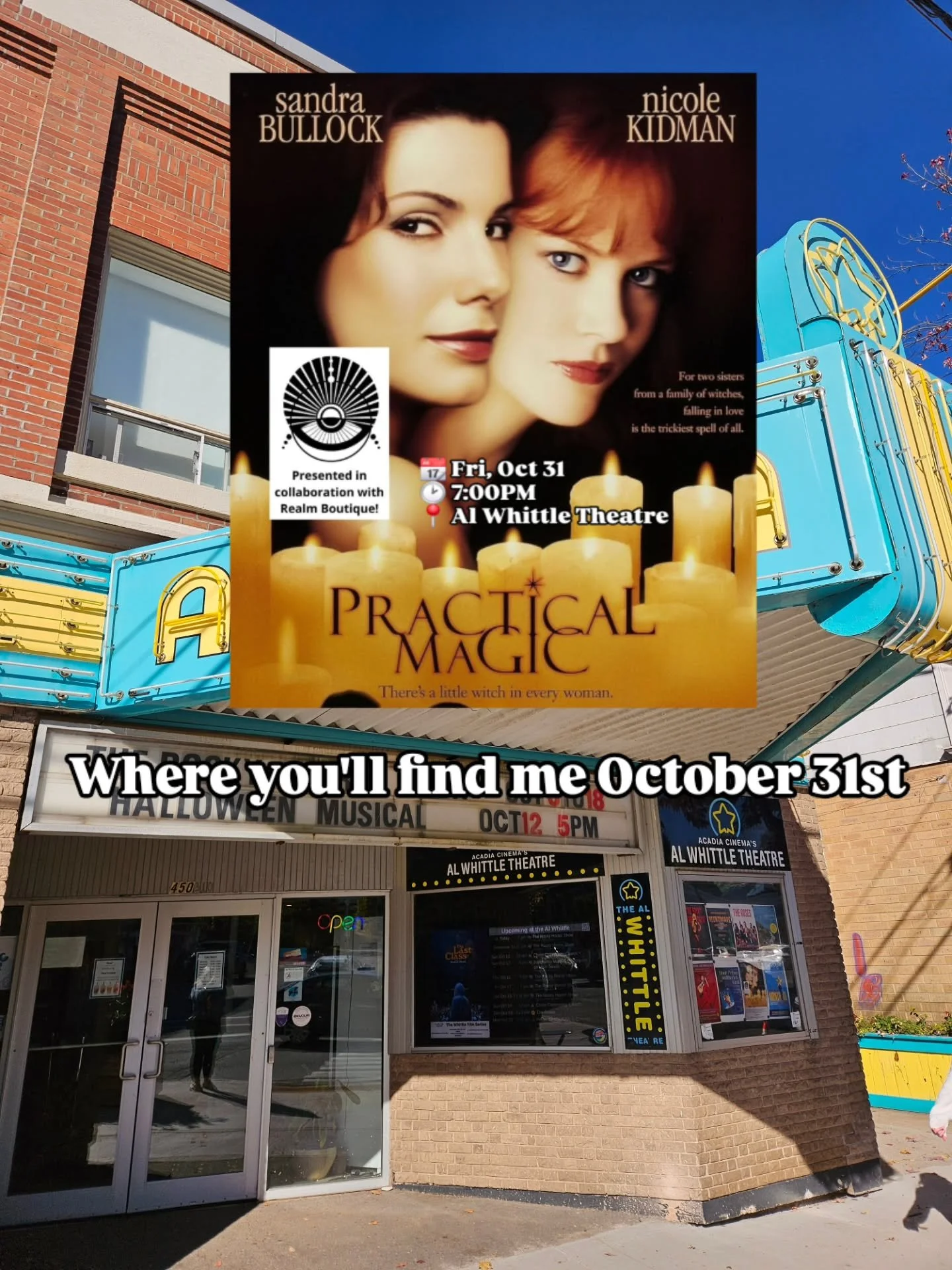 Stop looking at your tiny screen and come look at our big one!!! 

#HalloweenWeekend #AnnapolisValley #AnnapolisValleyEvents #WhenInWolfville