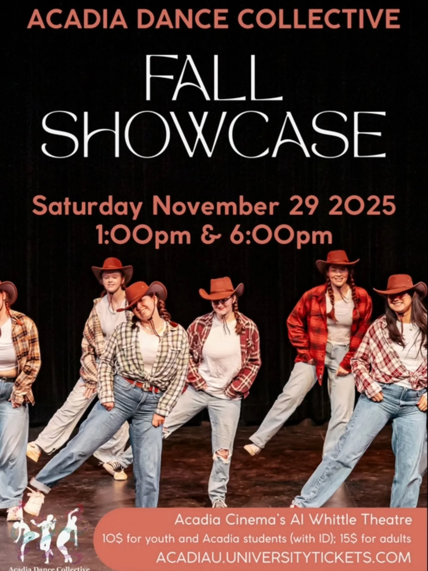 The Fall Showcase is the Acadia Dance Collective's end-of-semester recital, entirely choreographed and organized by students. ADC prides itself on offering dance classes for all experience levels in a wide variety of styles, and encouraging dance in 