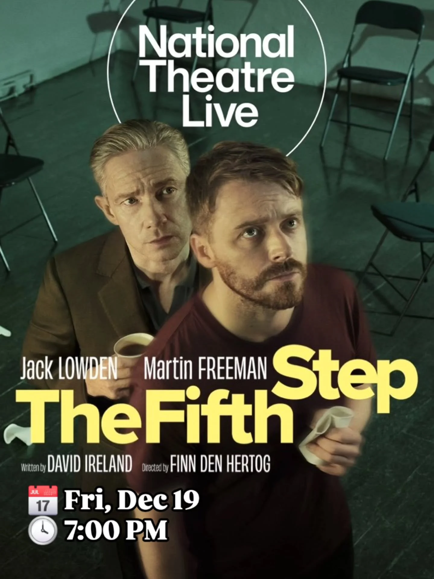 Jack Lowden and Martin Free star in this critically acclaimed new play from David Ireland.

After years in the 12-step programme of Alcoholics Anonymous, James becomes a sponsor to newcomer Luka. The pair bond over black coffee, trade stories and bui