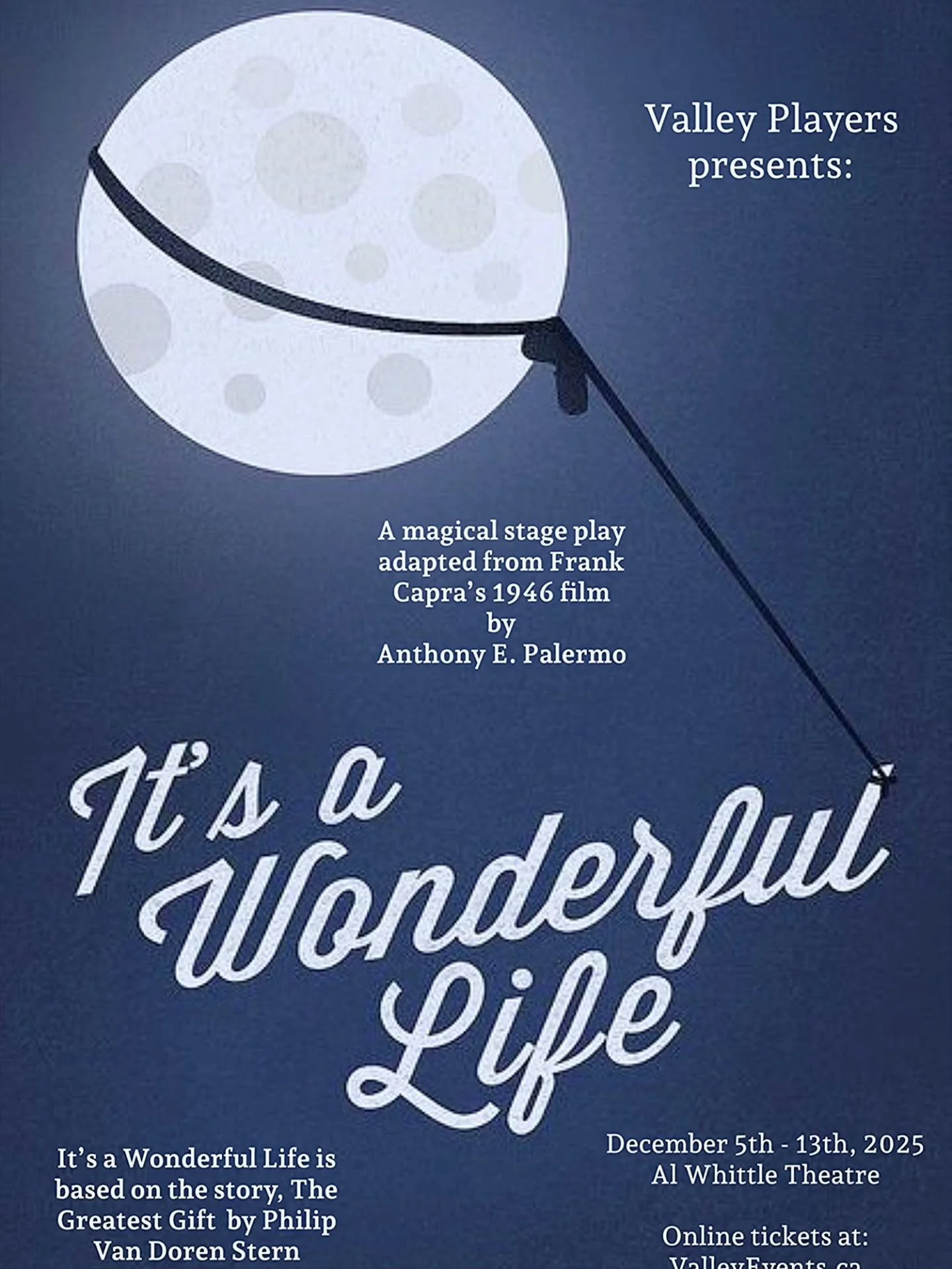 Just two more showtimes left!

📆 Fri, Dec 12 @ 7:00PM
📆 Sat, Dec 13 @ 2:00PM

Opening weekend was met with rave reviews! Don't miss this very special local production of a classic holiday story! 🔔

#ItsAWonderfulLife #AnnapolisValleyEvents #WhenIn